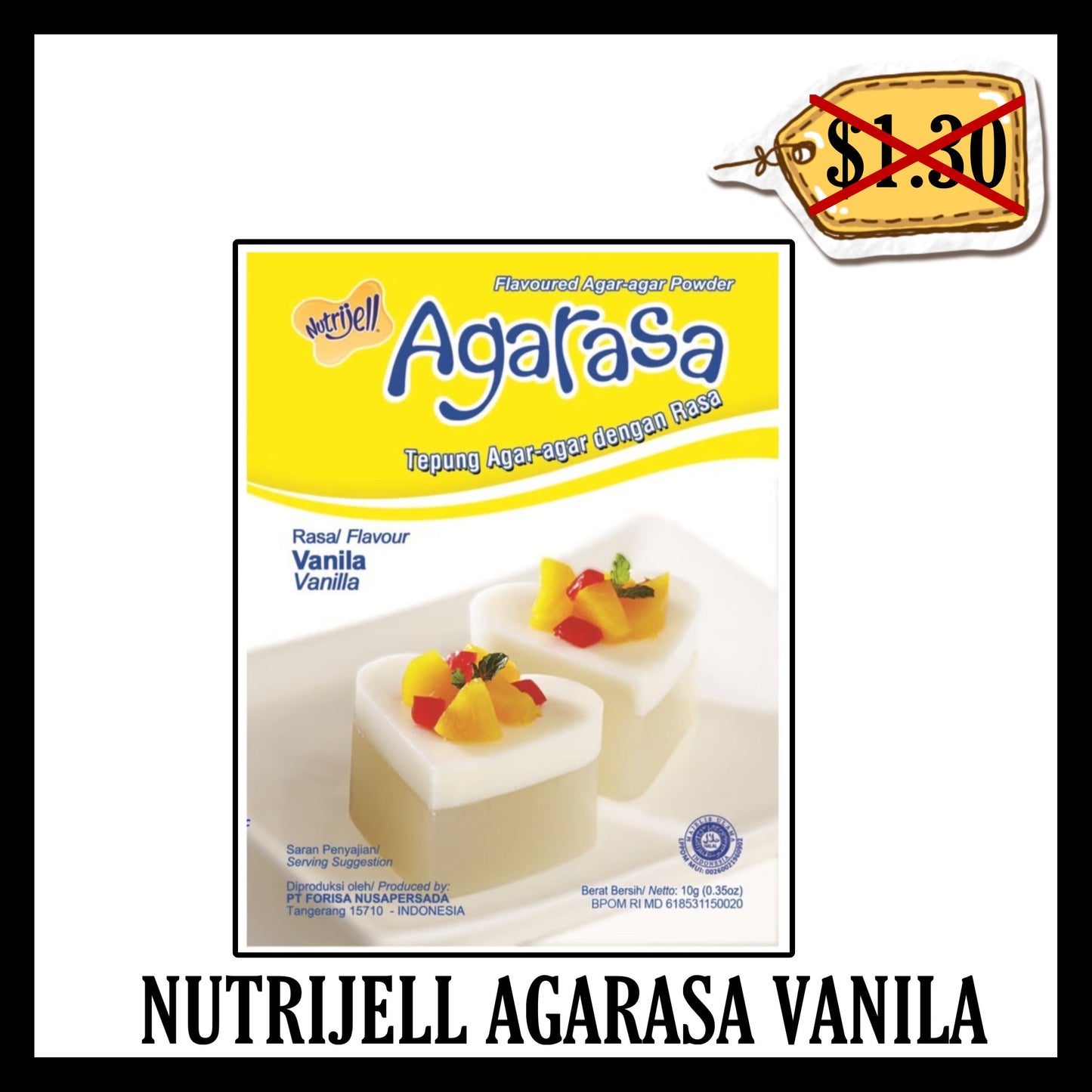 (BLACK FRIDAY SALE 30% OFF) Nutrijell Agarasa Vanila (BBD END FEB 2026)