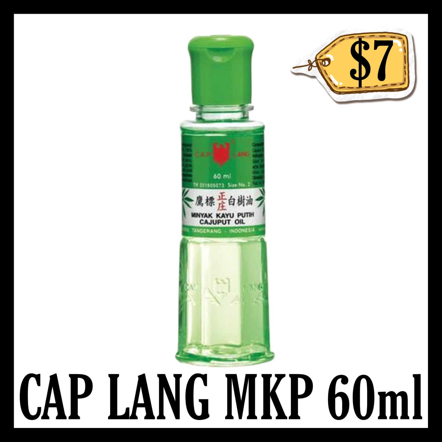 Cap Lang Minyak Kayu Putih 60ml MKP (BBD END AUG 2028)