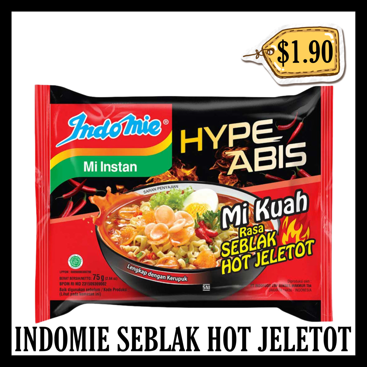 Indomie Kuah Seblak Hot Jeletot (BBD