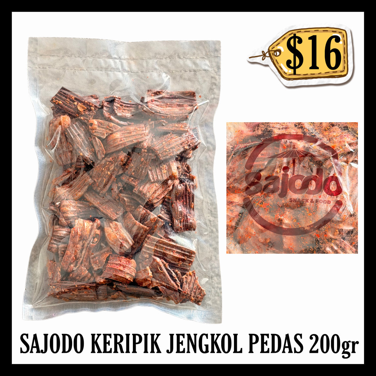 Sajodo Keripik Jengkol Pedas 200gr
