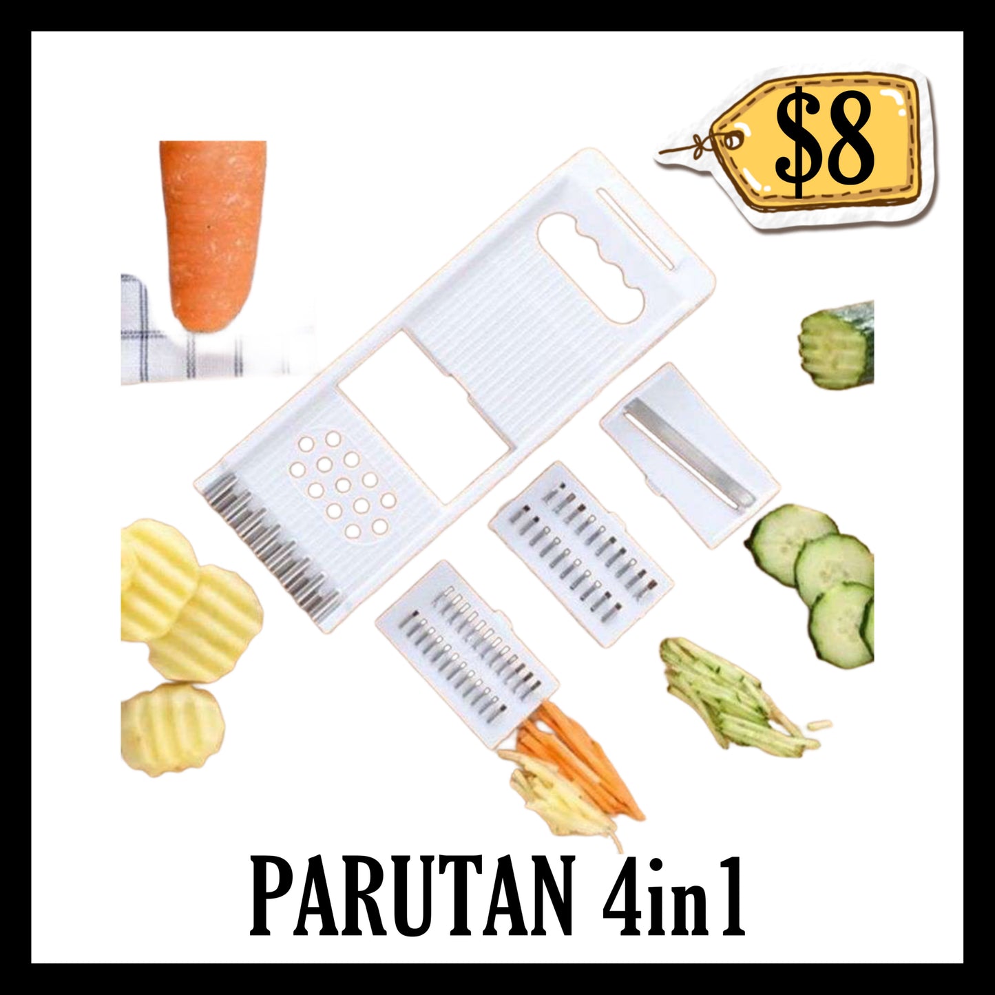 Parutan Sayuran 4in1 Putih