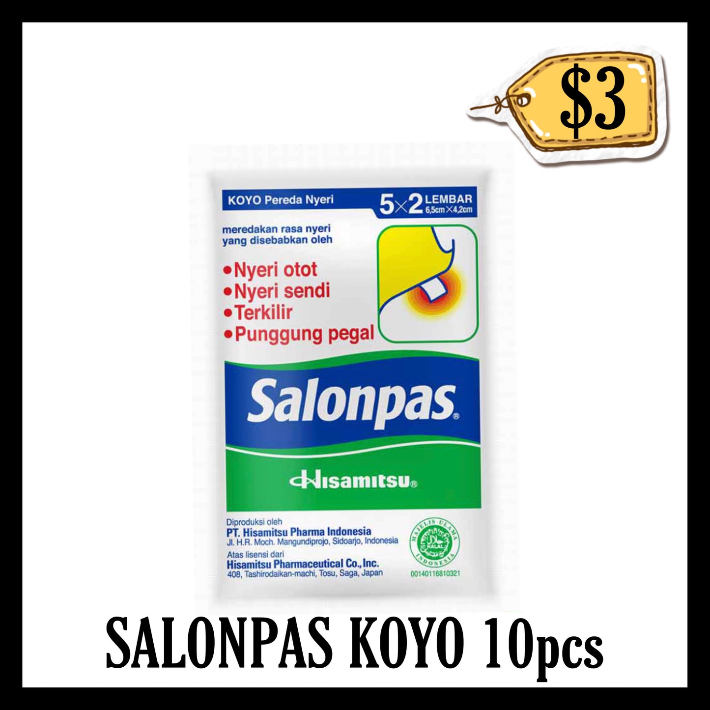 Salonpas Koyo 10pcs (BB END APR 2028)