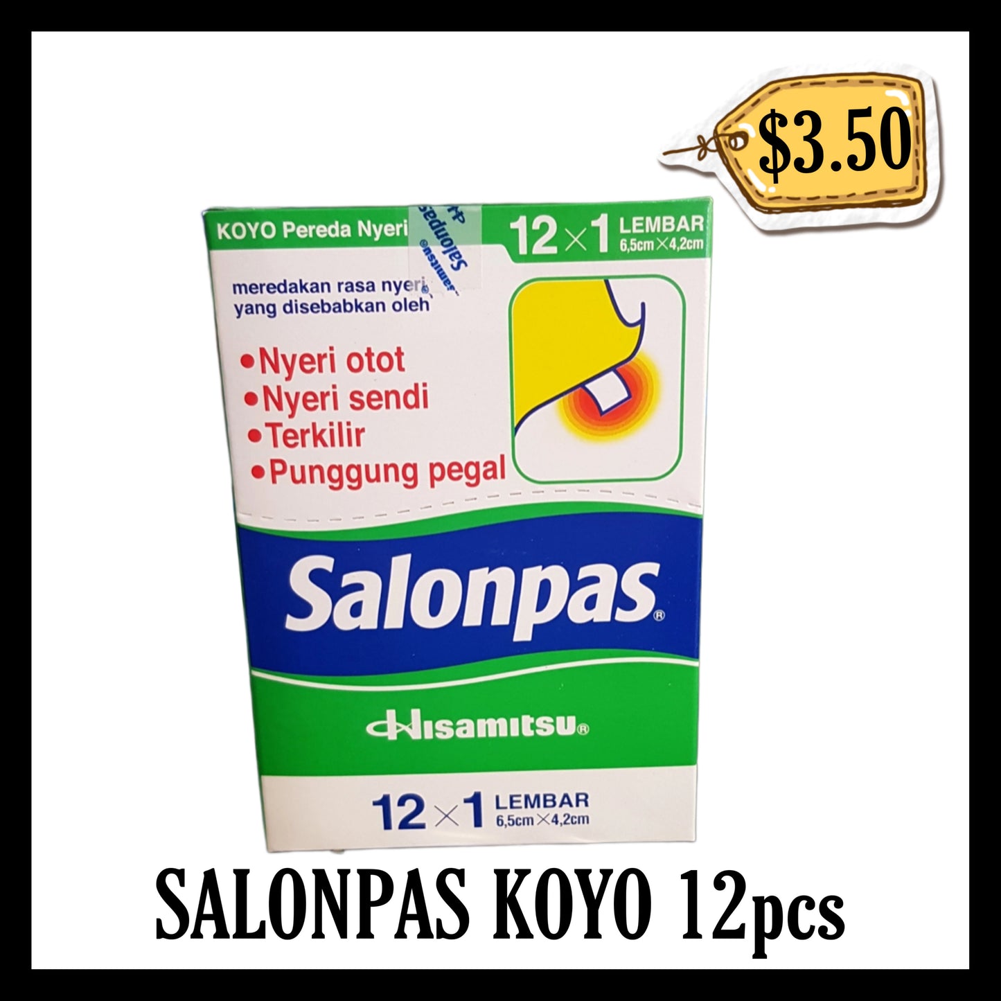 Salonpas Koyo Biru 12pcs (BBD END JUL 2028)