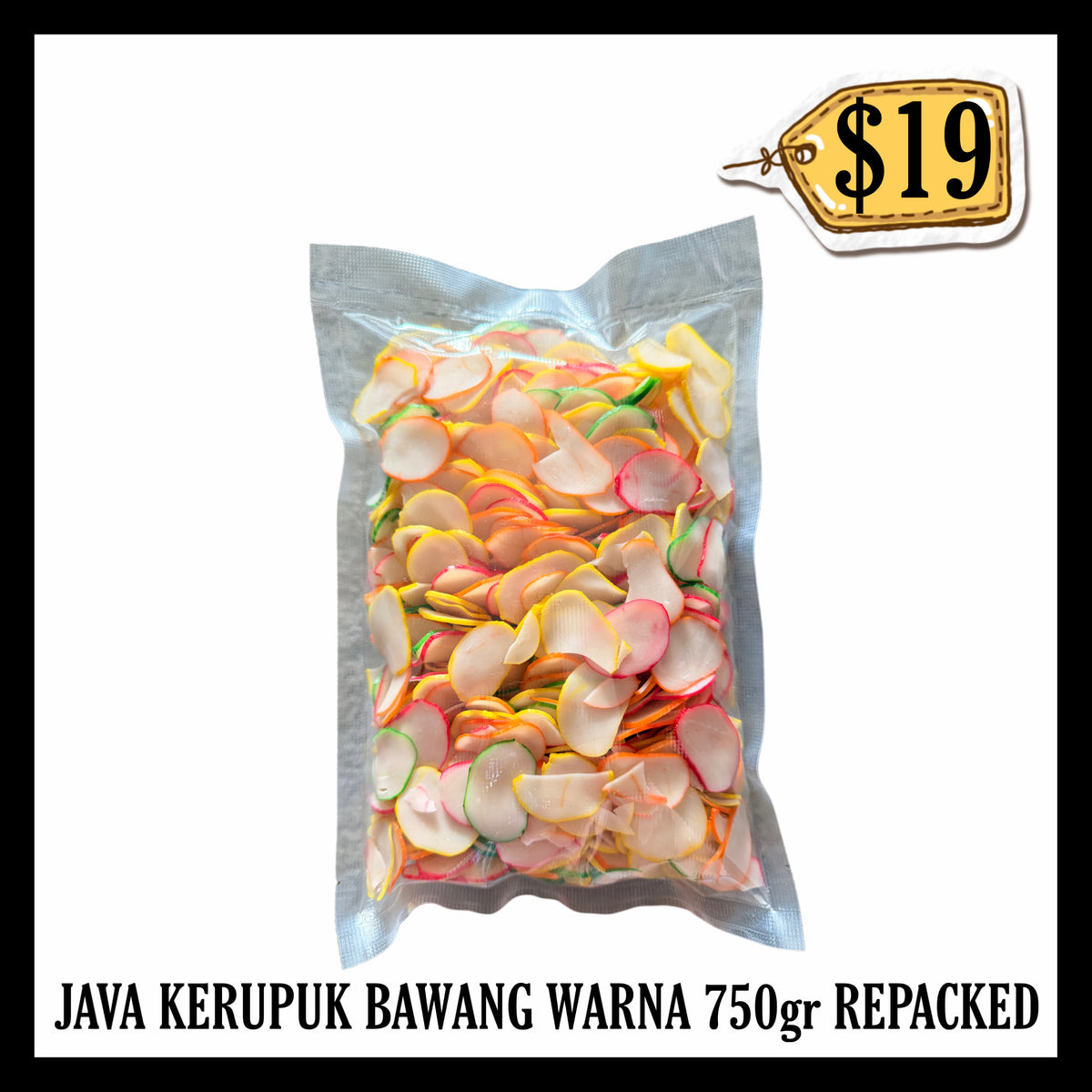 Java Snack Kerupuk Bawang 750gr Warna Warni Repacked (BBD 05 JUL 2028)