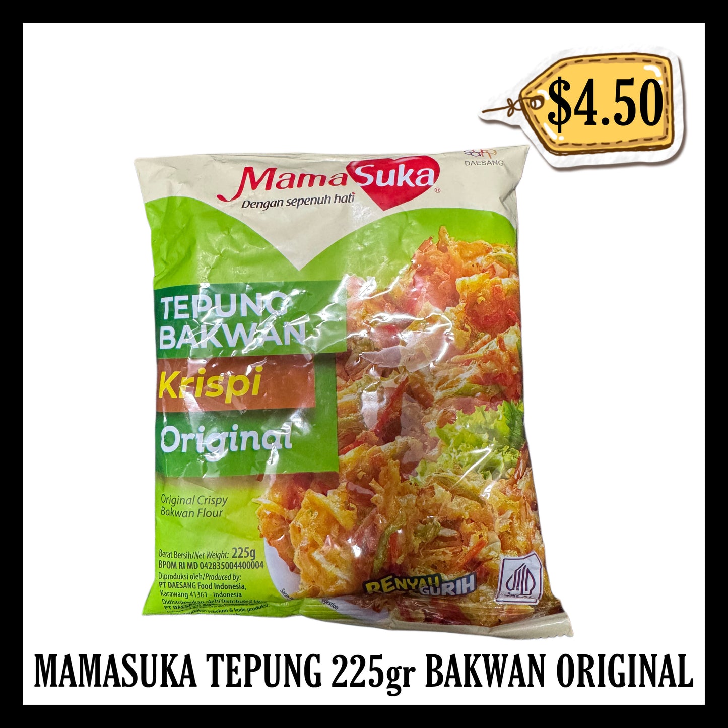Mamasuka Tepung 225gr Bakwan Original (BB 22 SEP 2026)