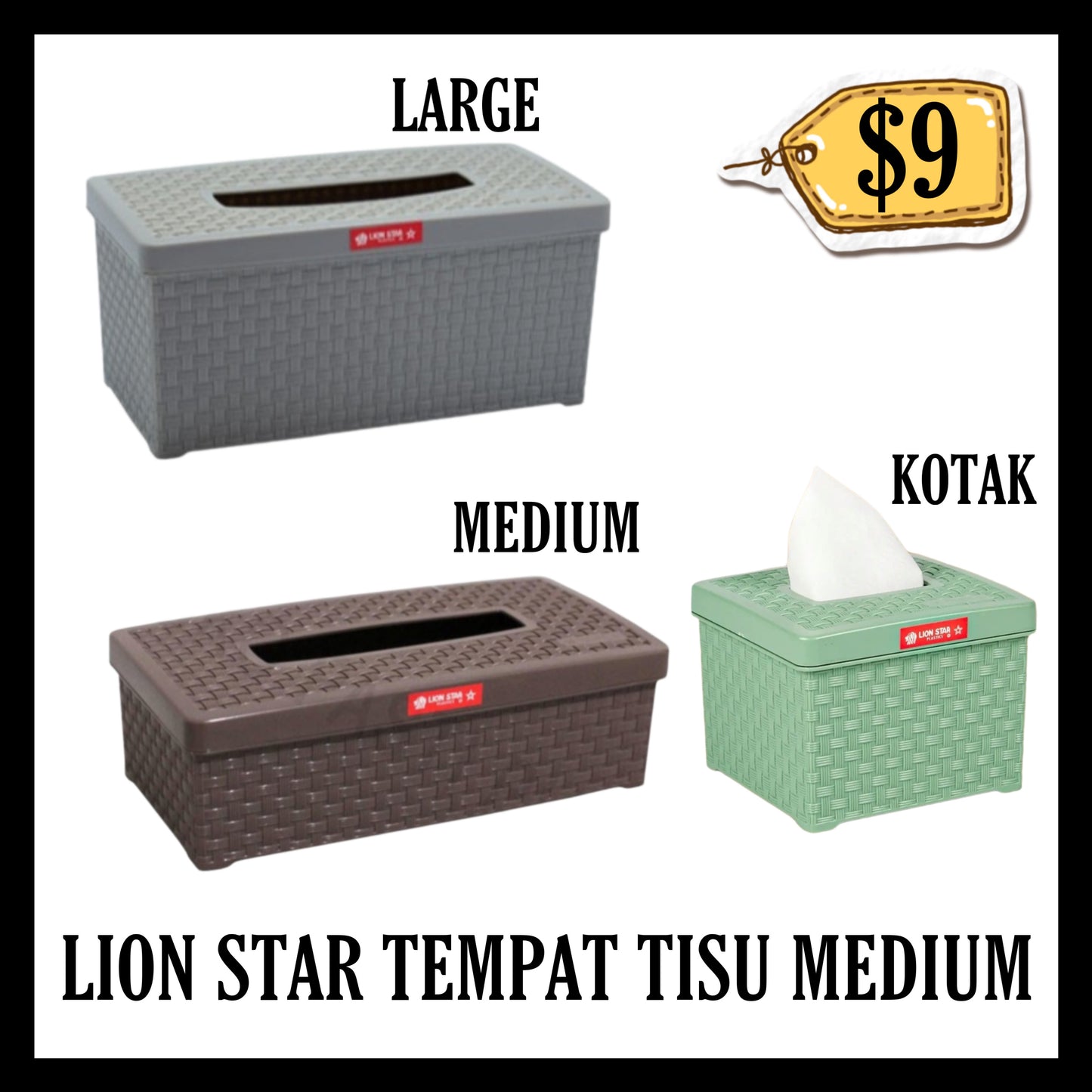 Lion Star Tempat Tisu Medium