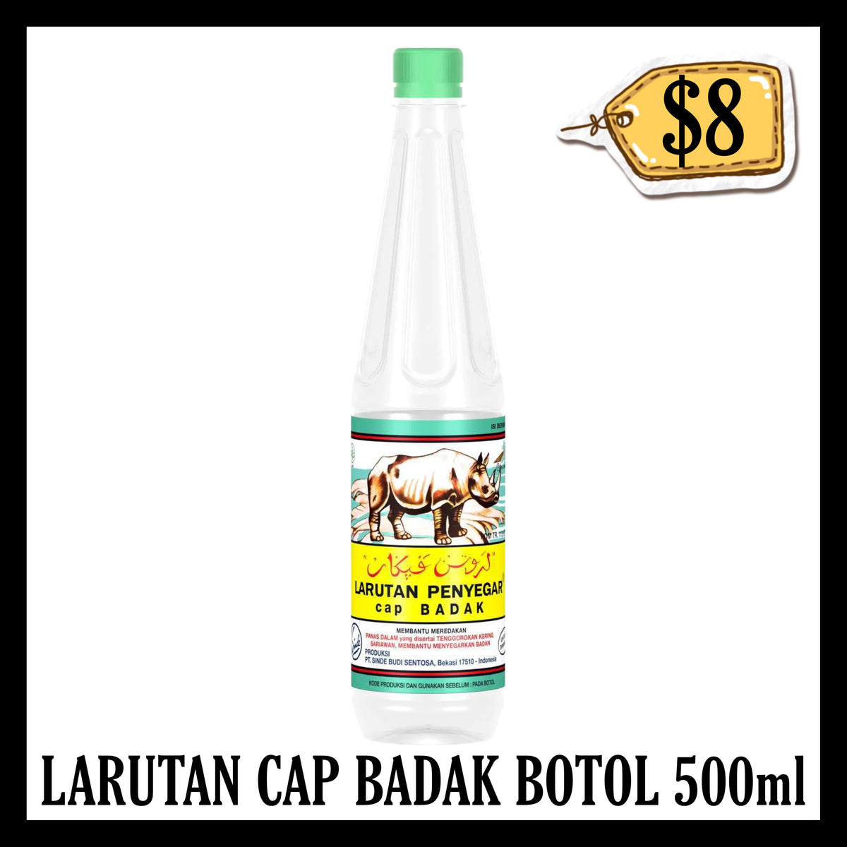 Larutan Cap Badak Botol 500ml (BBD 03 FEB 2031)