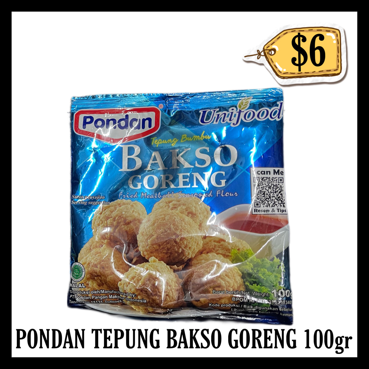 Pondan Tepung Bakso Goreng 100gr (BBD 06 MAY 2028)