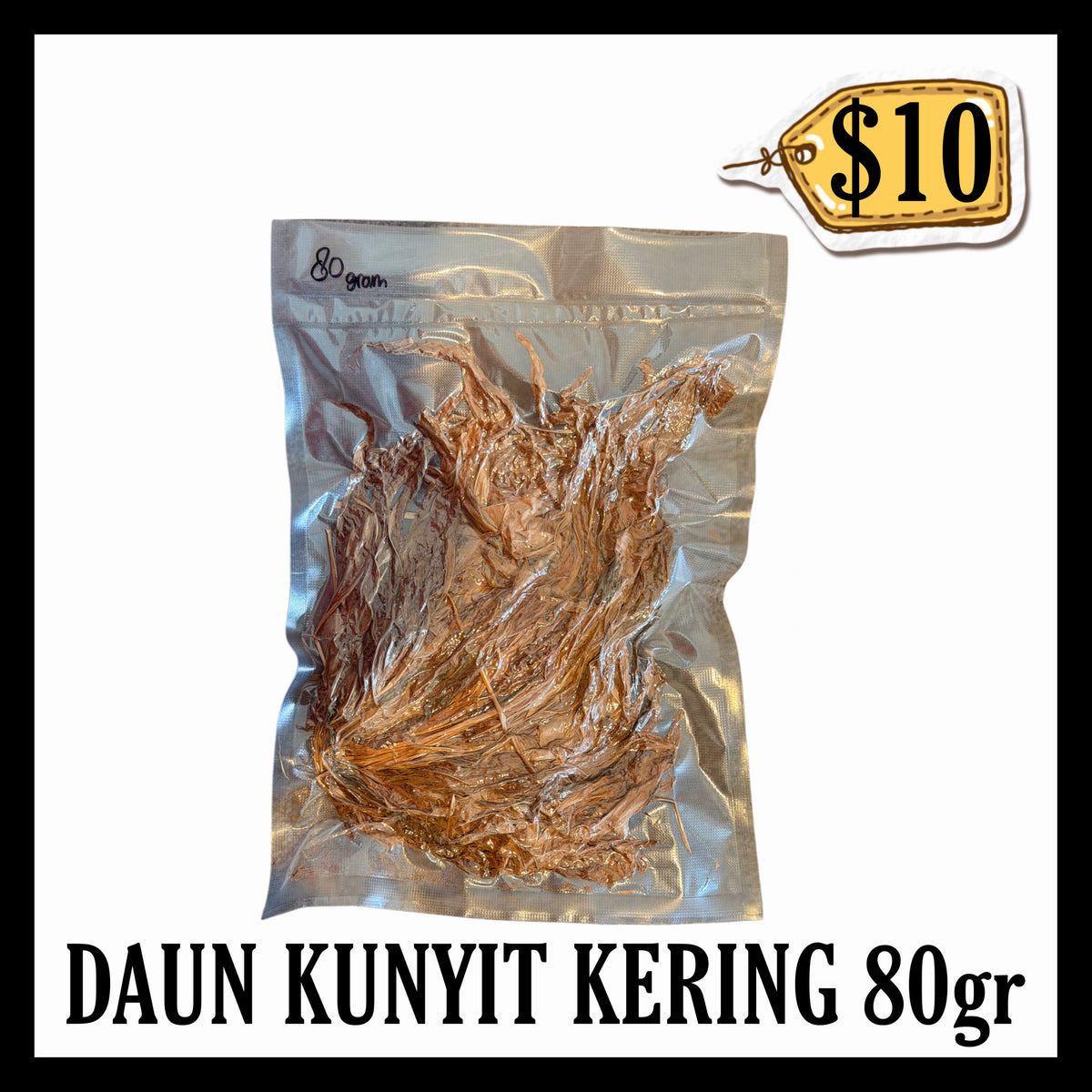 Daun Kunyit Kering 80gr