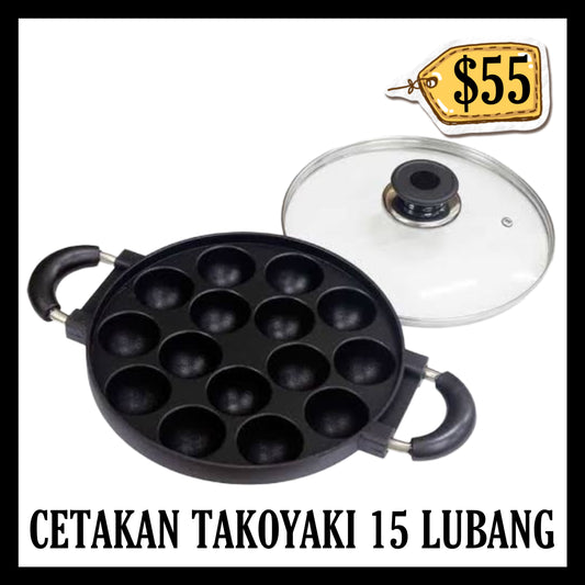 Cetakan Takoyaki 15 Lubang