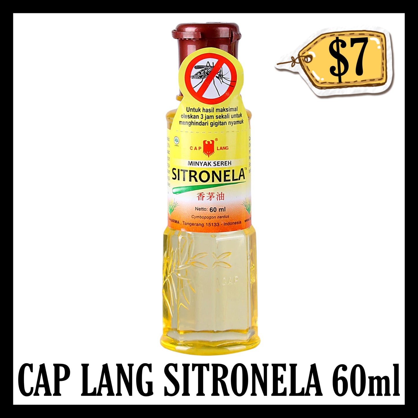 Cap Lang Sitronela 60ml (BB END JUN 2027)