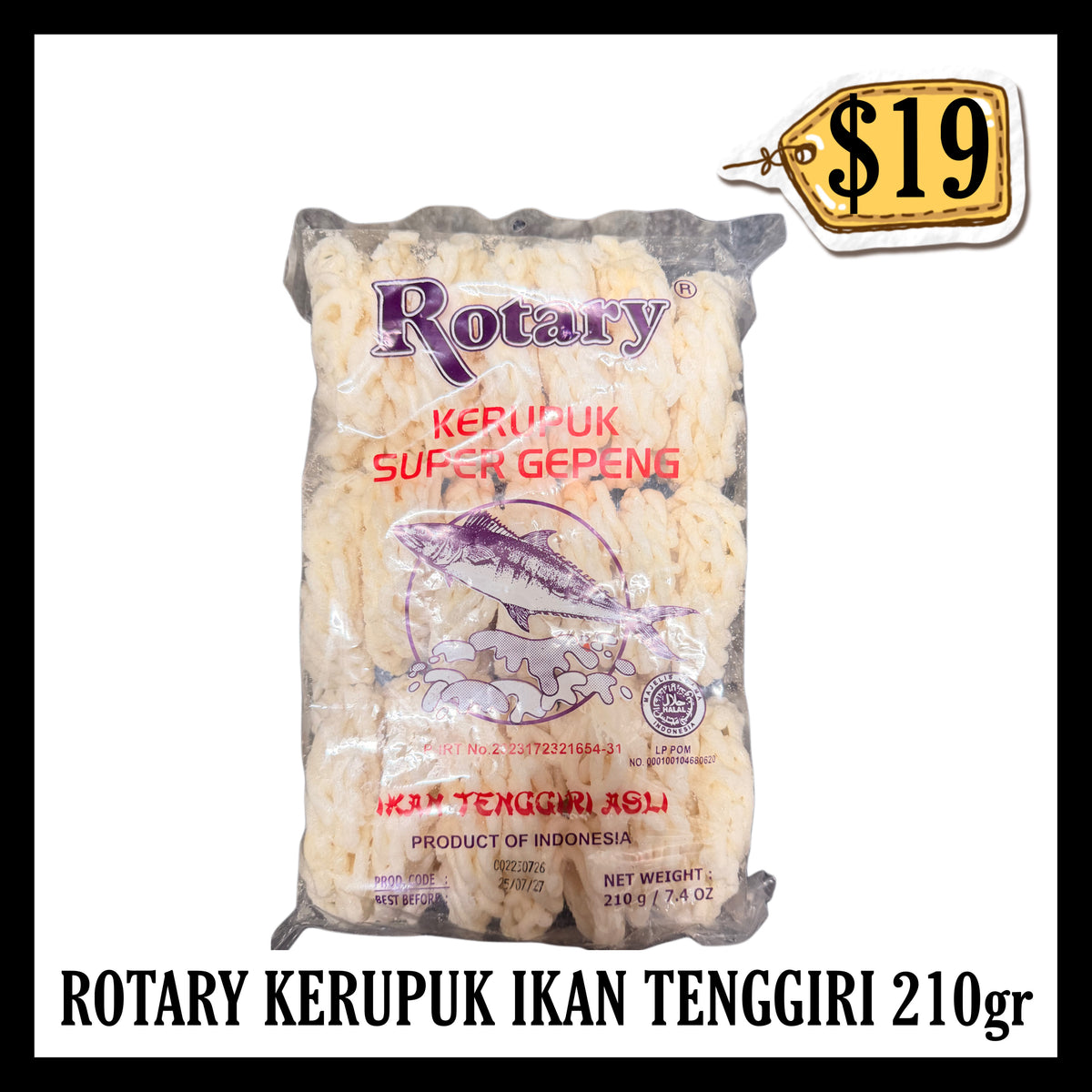Rotary Kerupuk Ikan Tenggiri 210gr (BBD 25 JUL 2027)