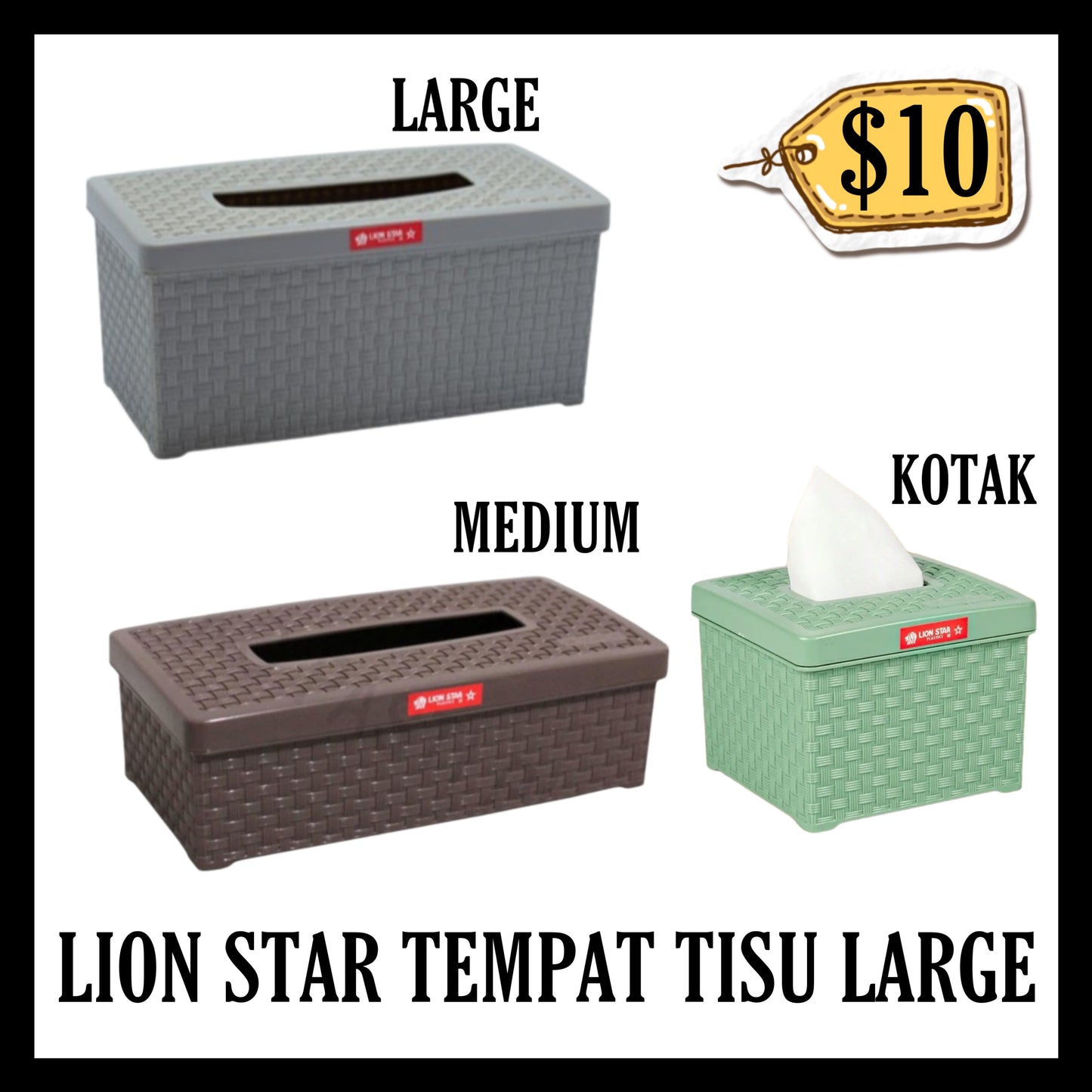 Lion Star Tempat Tisu Large