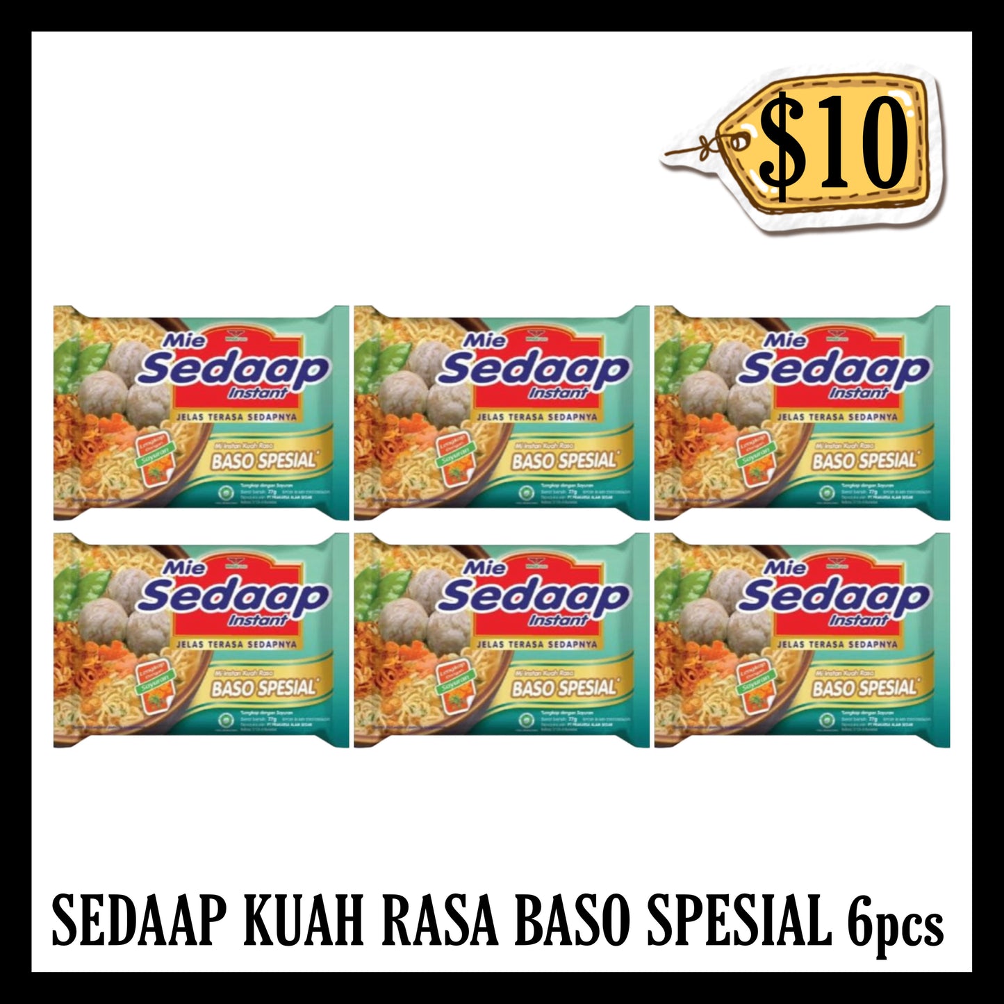 Sedaap Kuah Rasa Baso Spesial 6pcs ($10 BUNDLE DEALS) (BBD 05 FEB 2027)