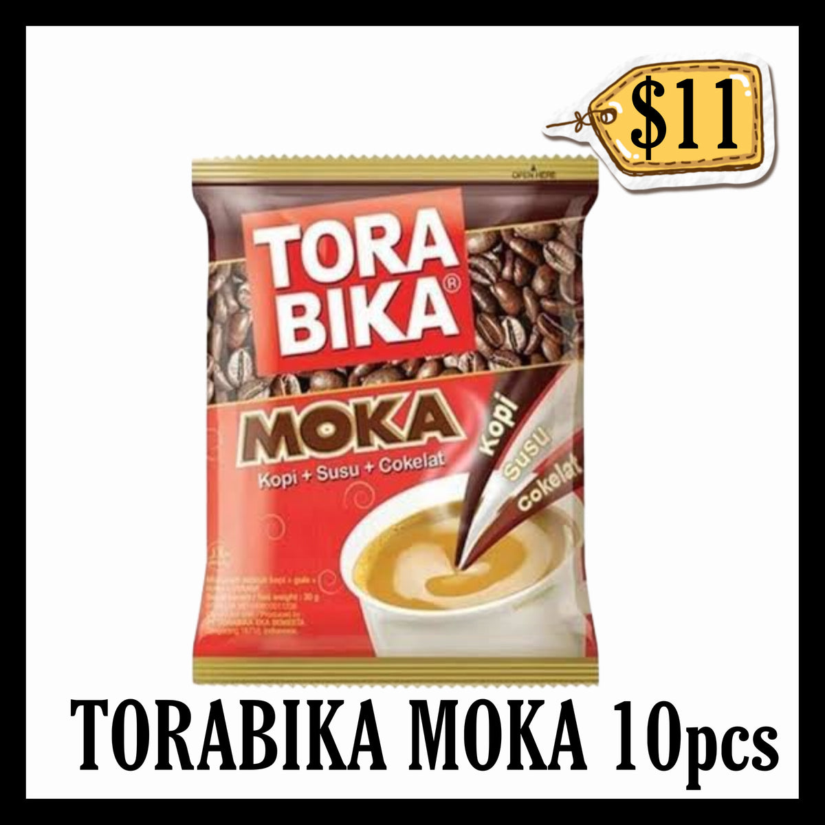 Torabika Moka Kopi Sachet 10pcs Bonus 1pcs (BBD 02 JAN 2027)