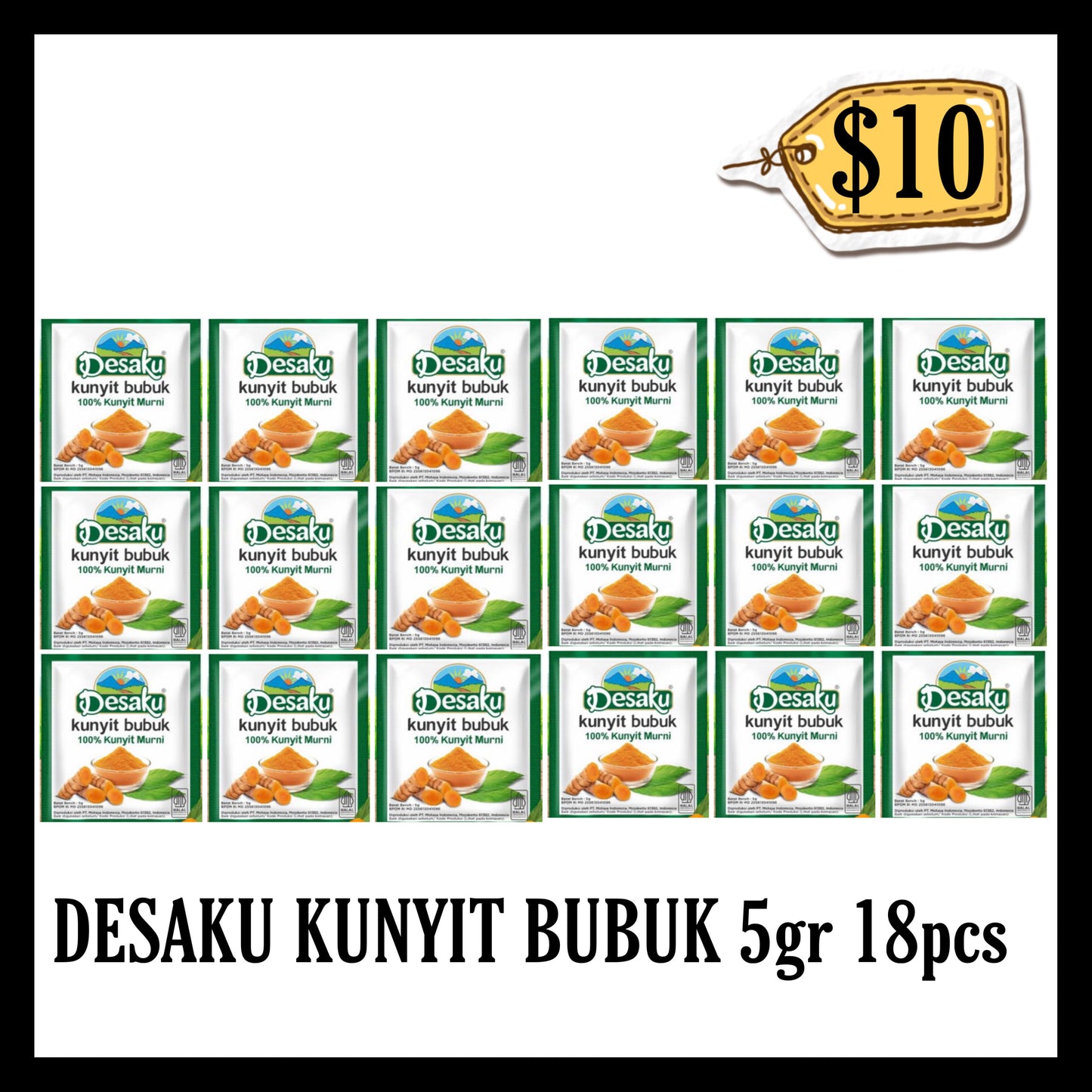 Desaku Kunyit Bubuk 5gr 18pcs ($10 BUNDLE DEALS)(BBD 06 FEB 2029)