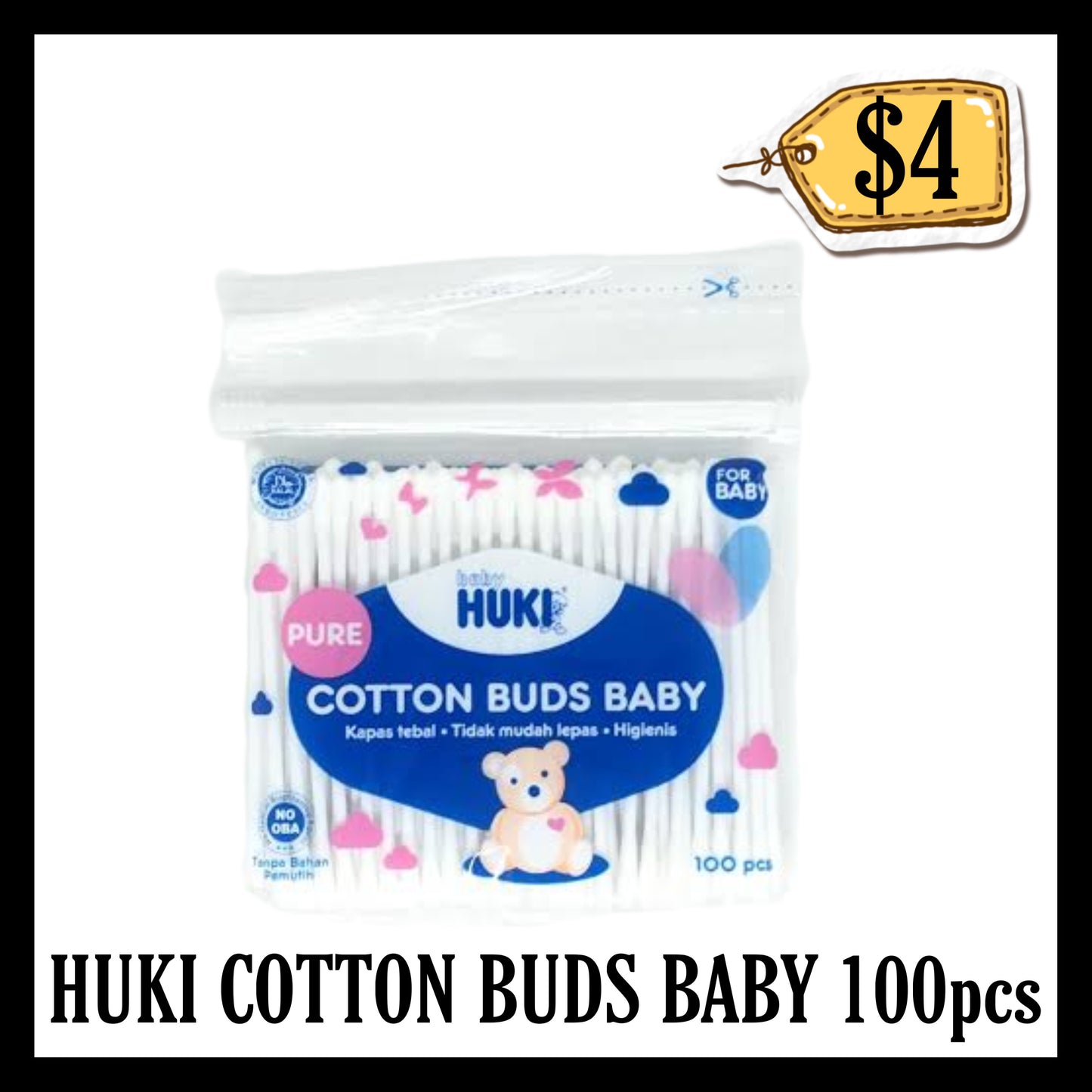 Huki Cotton Buds Baby 100pcs