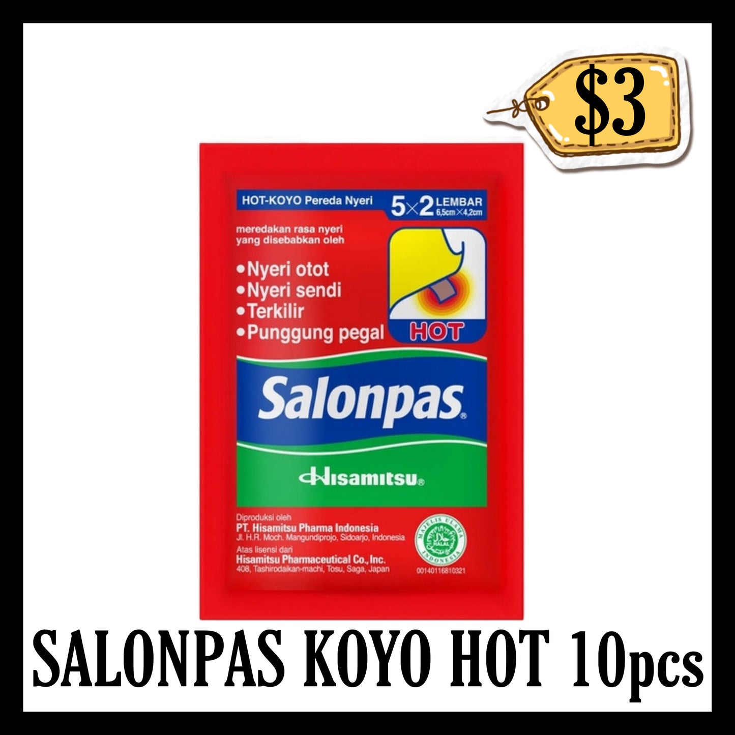 Salonpas Koyo Hot 10pcs (BB END JAN 2027)