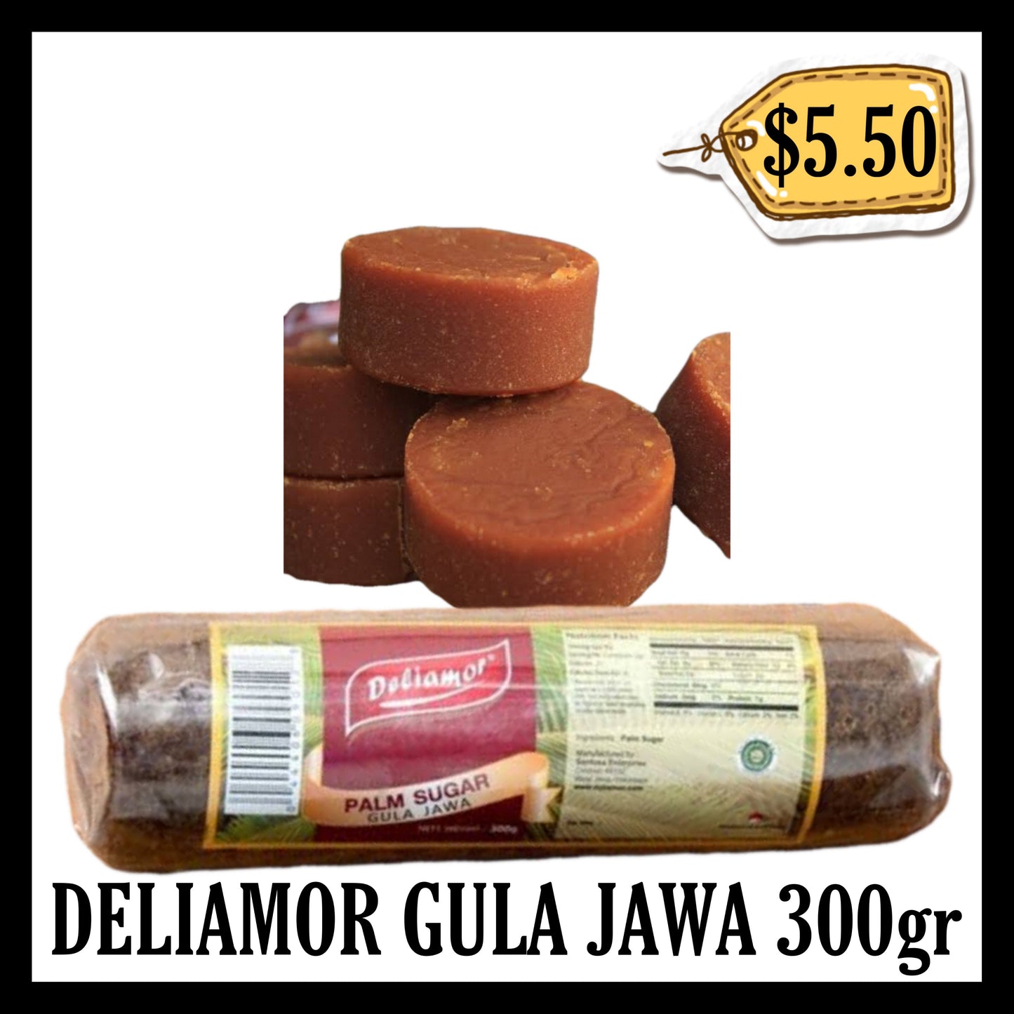 Deliamor Palm Sugar / Gula Jawa 300gr (BBD 10 NOV 2027)