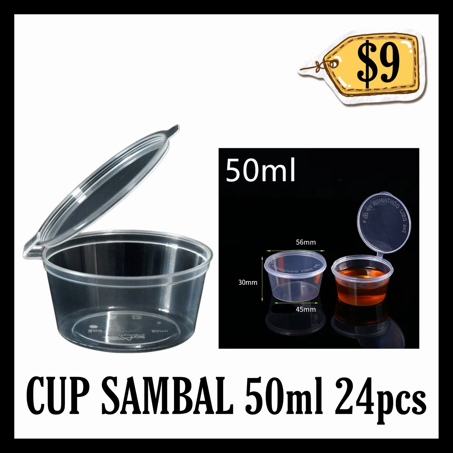 Cup Sauce Sambal 50ml 24pcs
