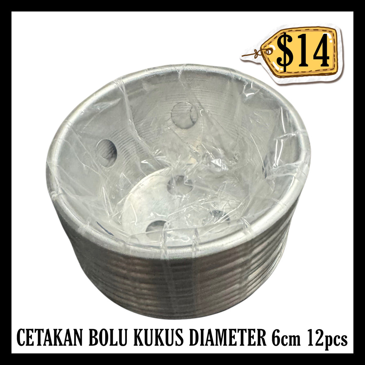 Cetakan Bolu Kukus Diameter 6cm (D) 12pcs