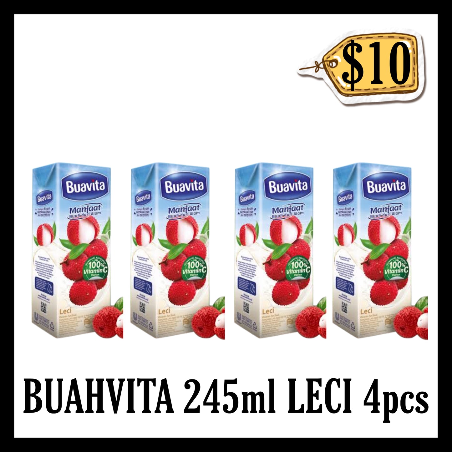 Buavita 245ml Leci 4pcs ($10 BUNDLE DEALS) (BBD 18 OCT 2026)