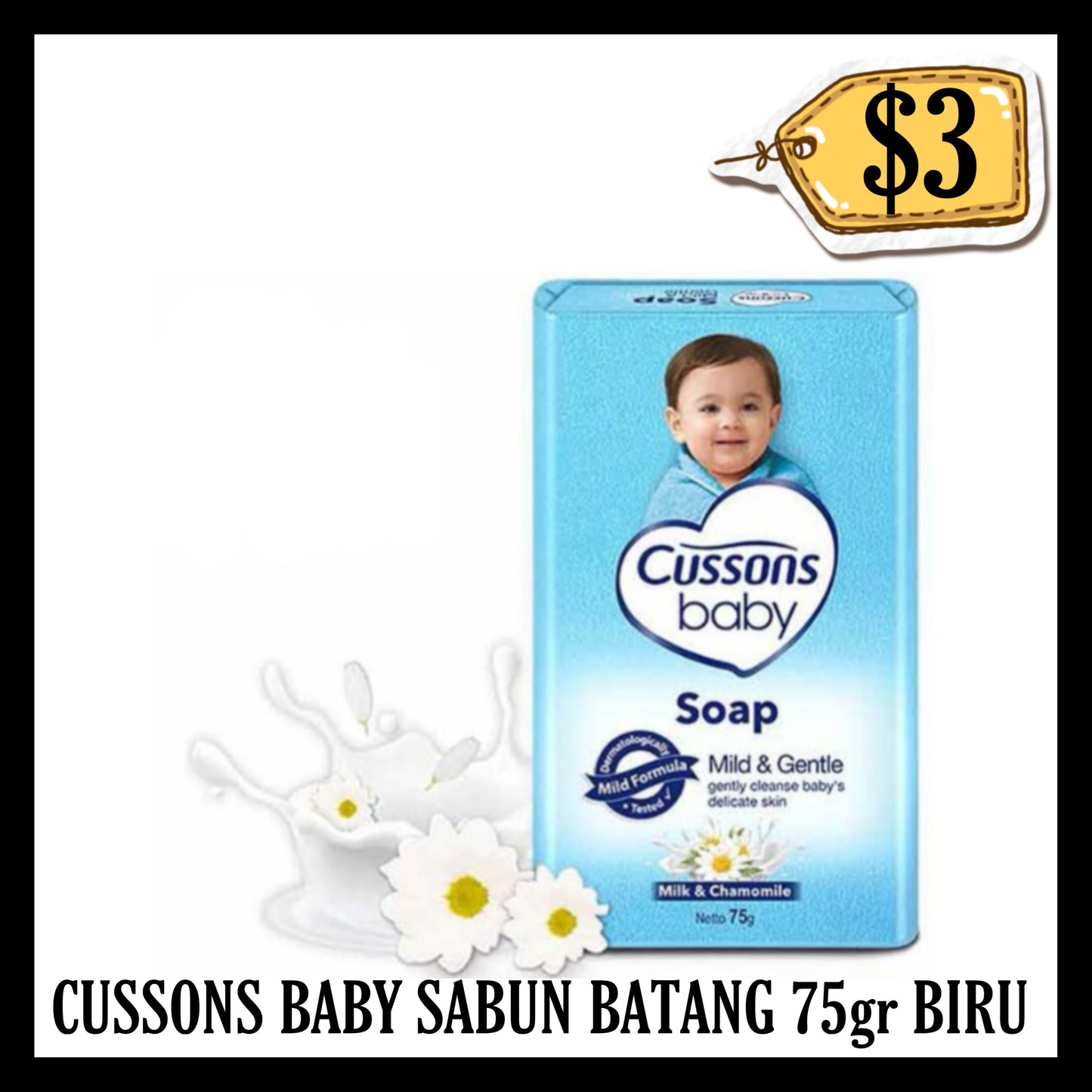 Cussons Baby Sabun Batang 75gr Biru (BB END MAR 2026)
