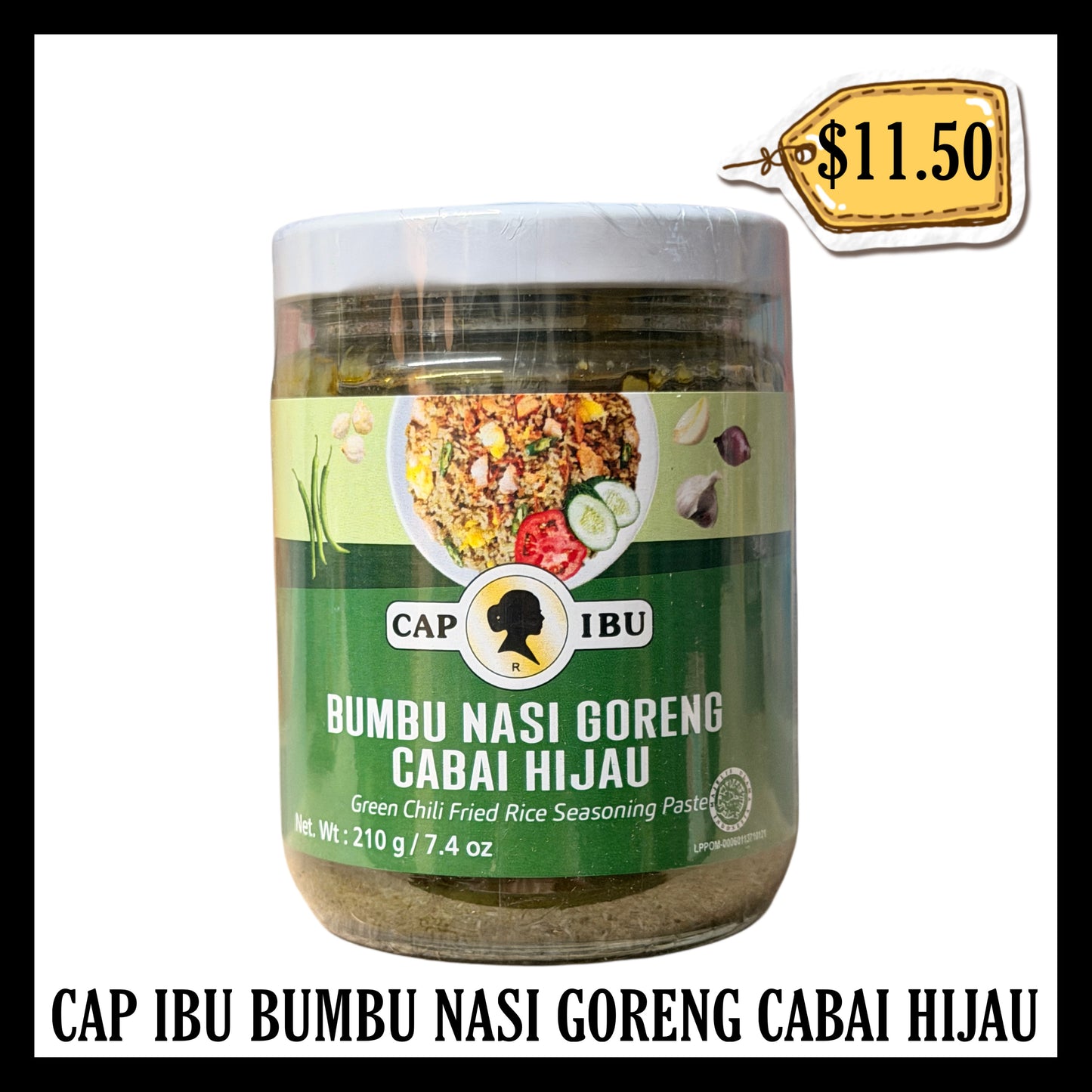 Cap Ibu Bumbu Jar Nasi Goreng Cabai Hijau (BBD 15 MAR 2027)