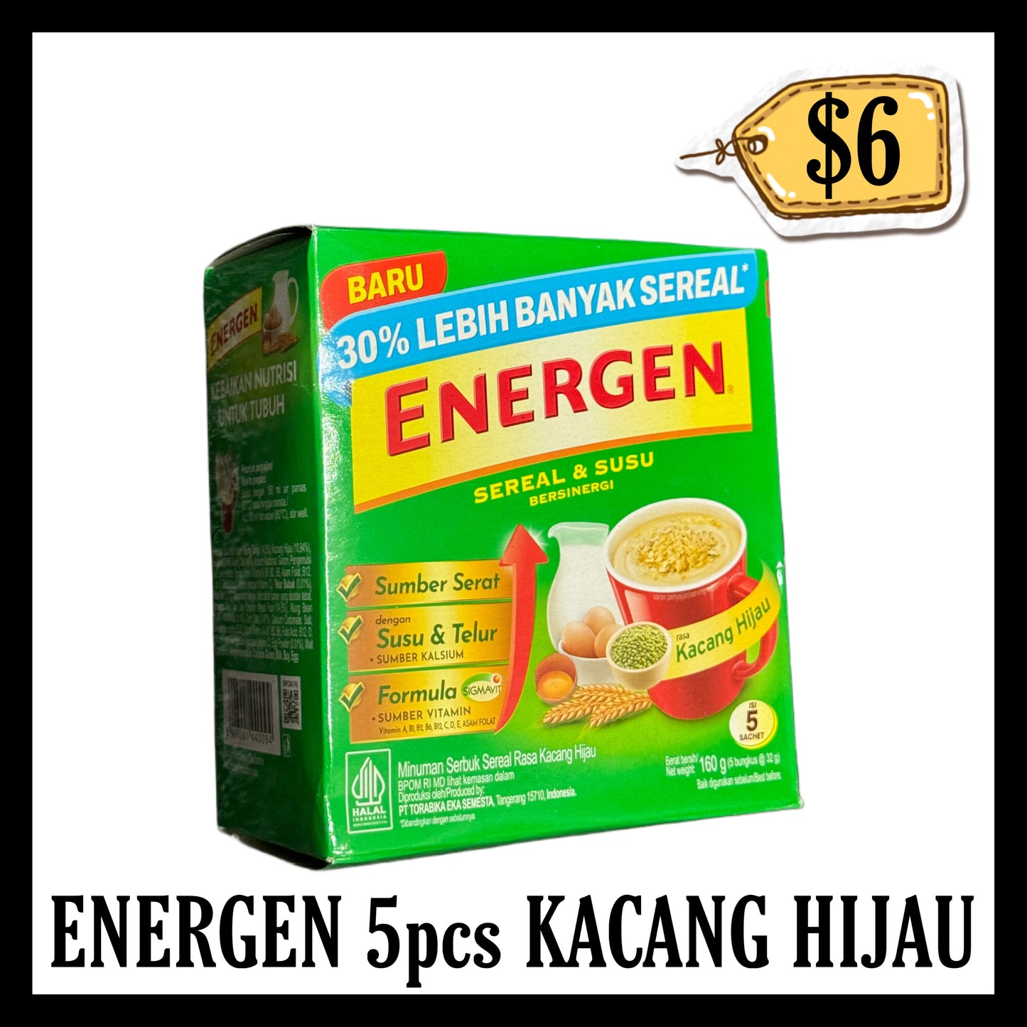 Energen 5pcs Kacang Hijau (BB END MAR 2026)