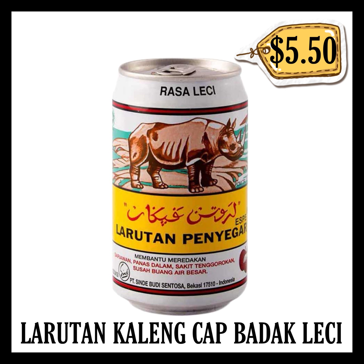 Larutan Cap Badak Kaleng Leci (BBD 09 JUL 2027)