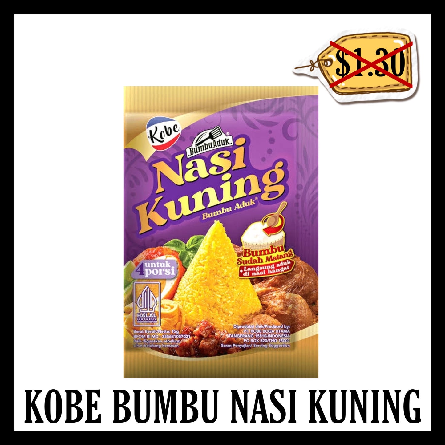 (SALE 20% OFF) Kobe Bumbu Nasi Kuning (BB 08 SEP 2025)
