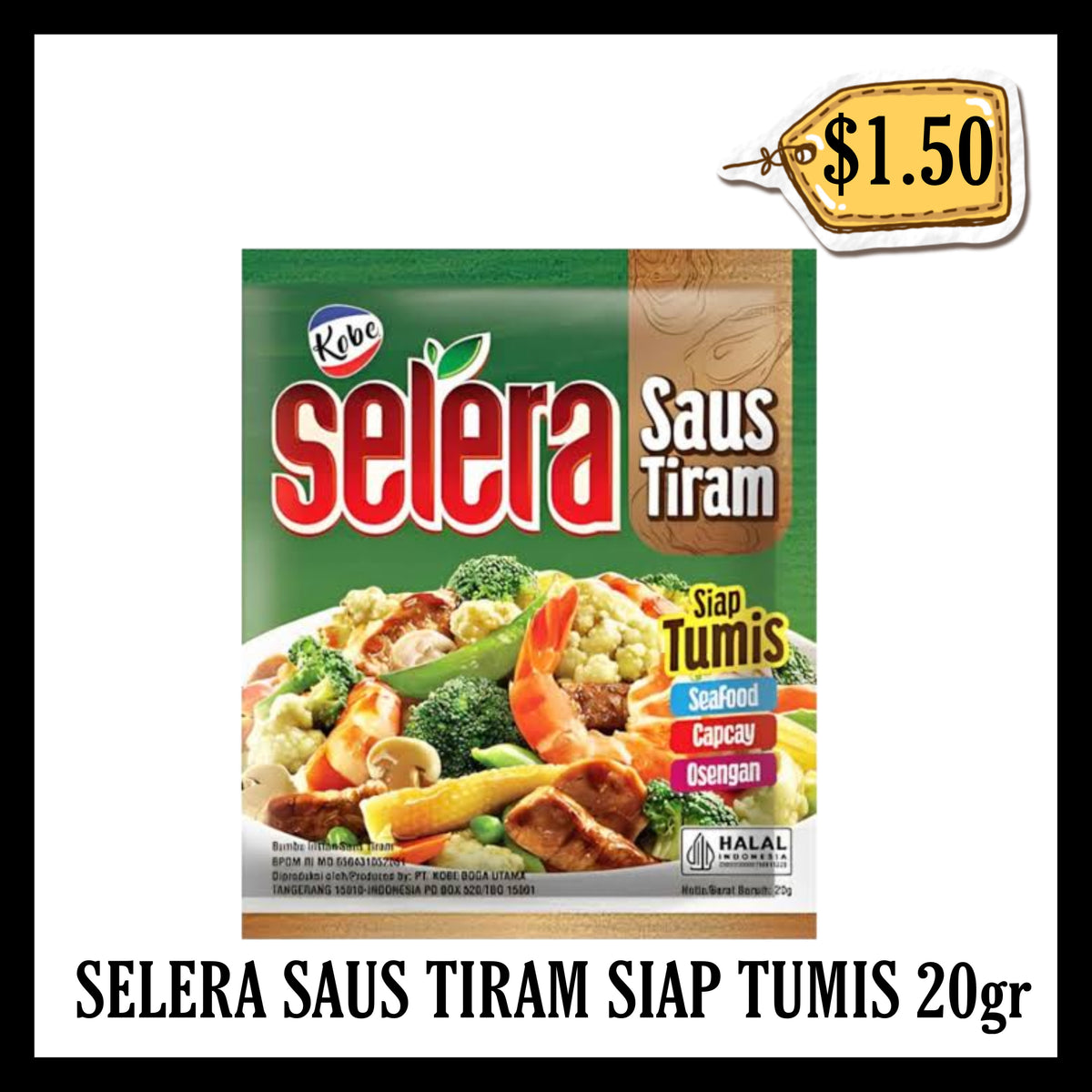 Kobe Selera Saus Tiram Siap Tumis 20gr (BBD 18 JAN 2027)