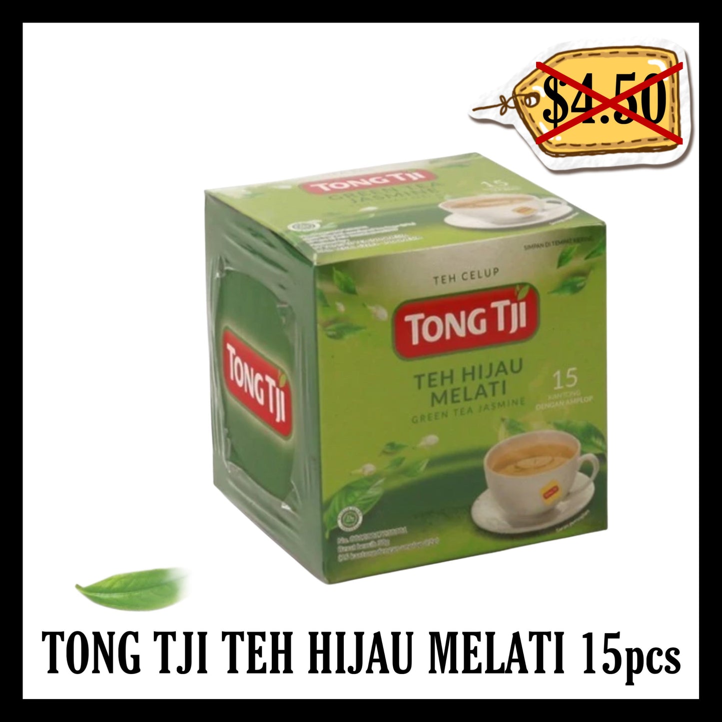 (BLACK FRIDAY SALE 30% OFF) Tong Tji Teh Hijau Melati 15pcs (BBD END MAR 2026)