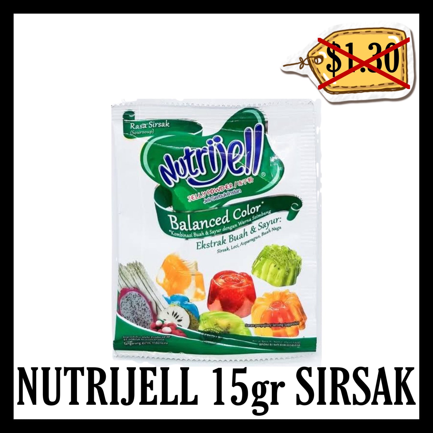 (BLACK FRIDAY SALE 30% OFF) Nutrijell 15gr Balance Sirsak (BBD END MAR 2026)