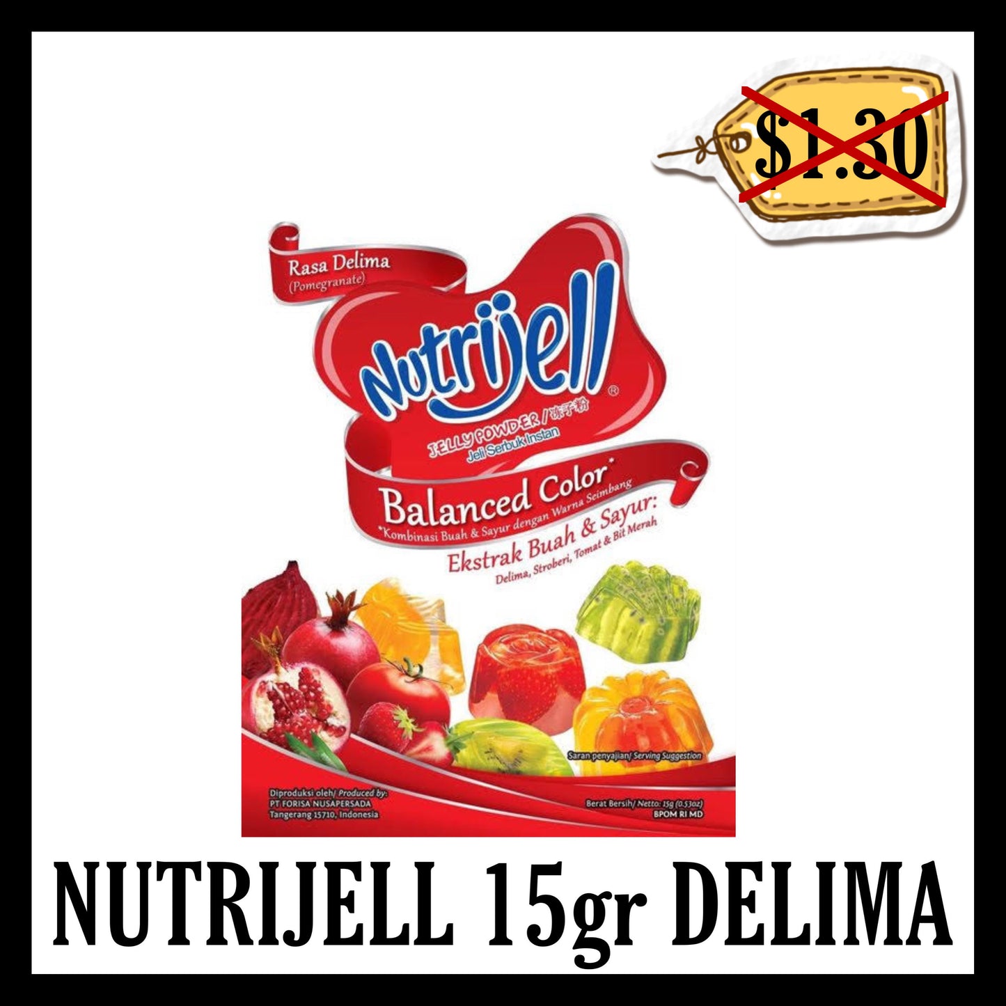 (BLACK FRIDAY SALE 30% OFF) Nutrijell 15gr Balance Delima (BBD END APR 2026)