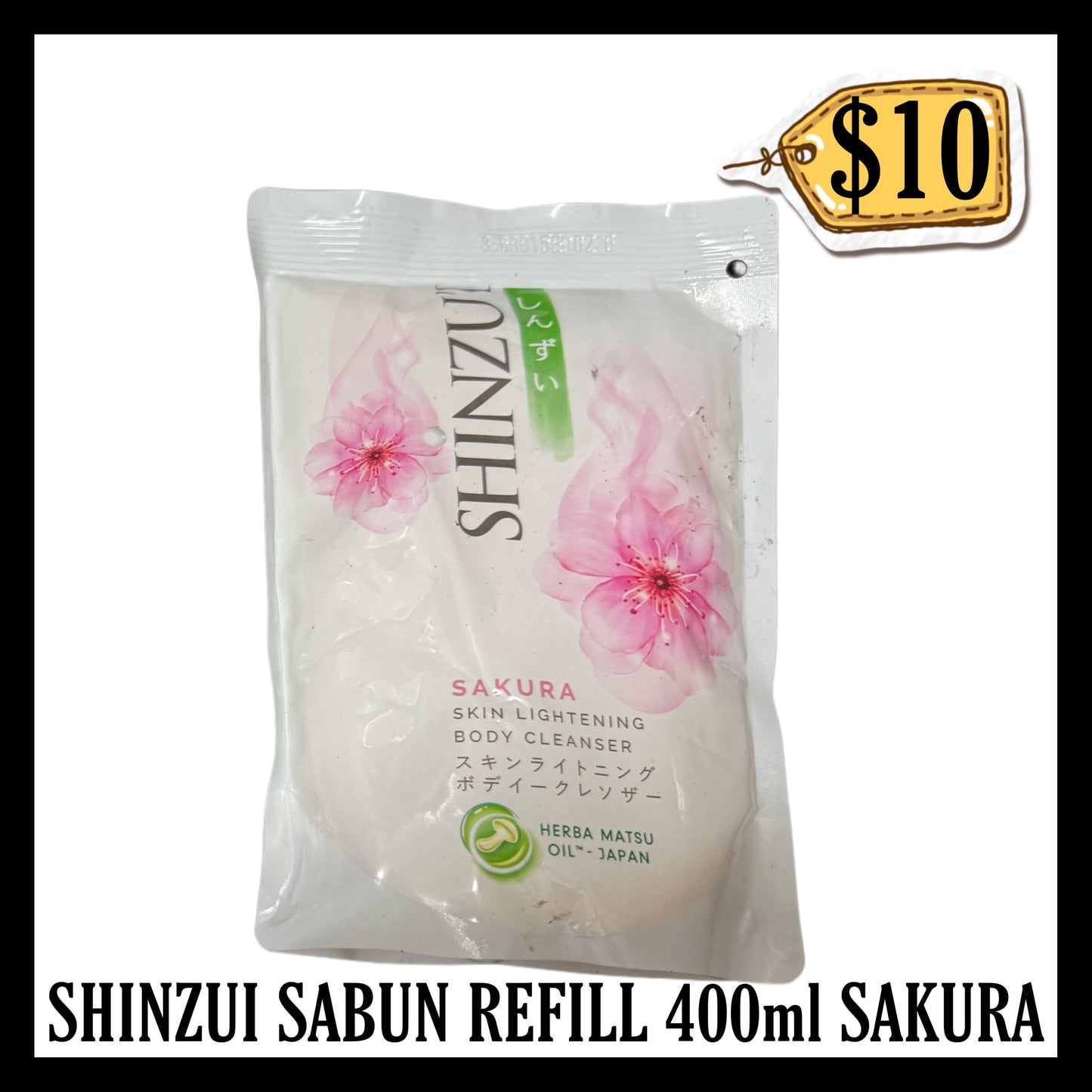 Shinzui Sabun Refill 400ml Sakura (BB END AUG 2027)