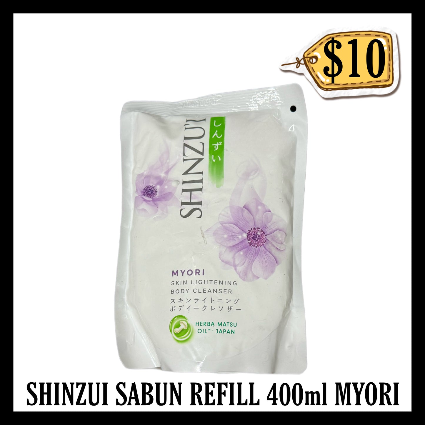 Shinzui Sabun Refill 400ml Myori (BB END AUG 2027)