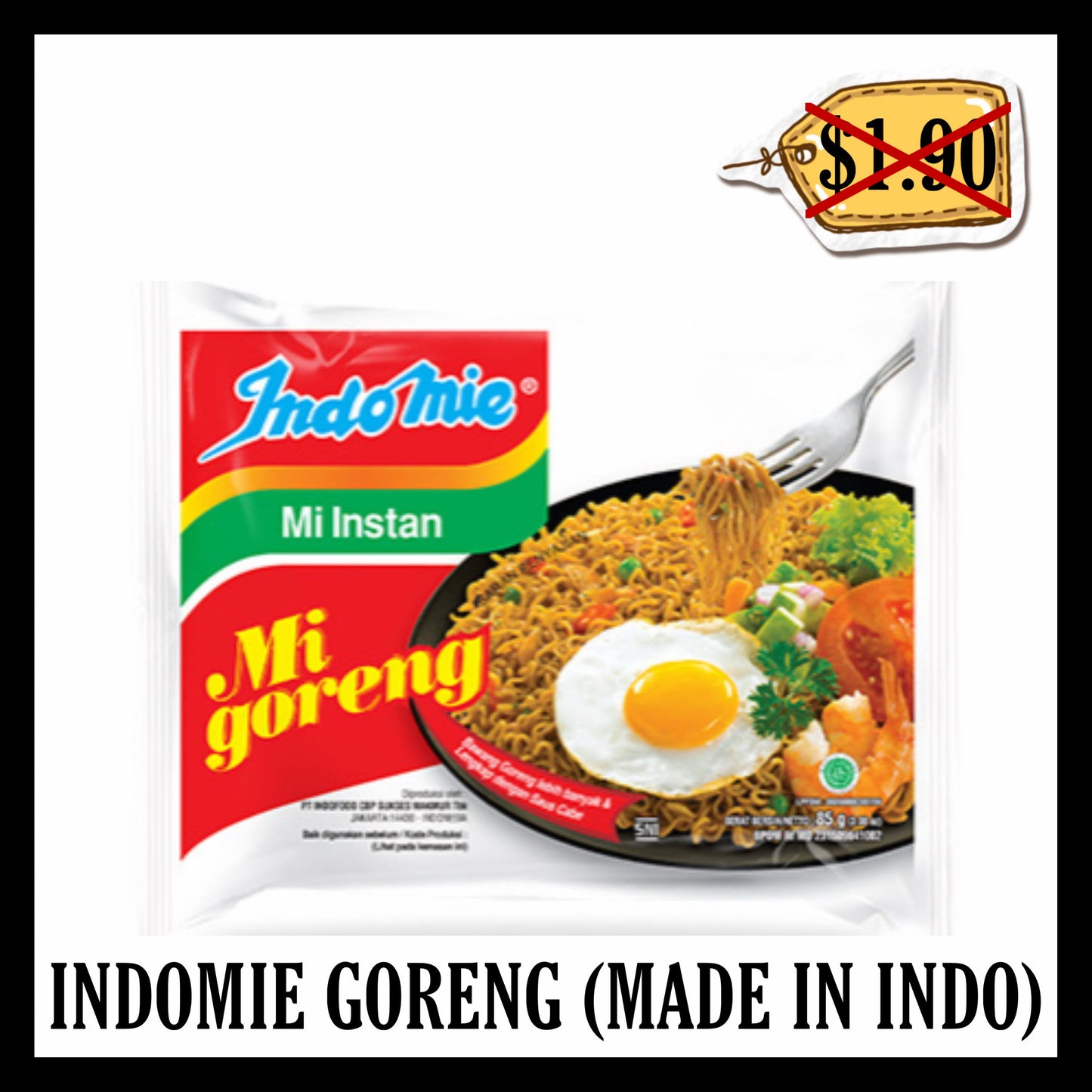 (BLACK FRIDAY SALE 30%) Indomie Goreng Original Made in Indonesia (BBD 26 APR 2026)