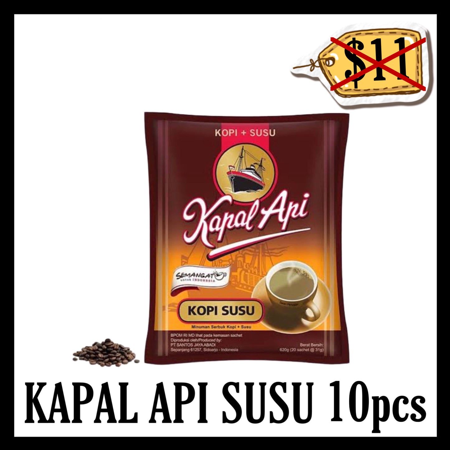 (BLACK FRIDAY SALE 30% OFF) Kapal Api Susu 10pcs (BBD 31 JAN 2026)