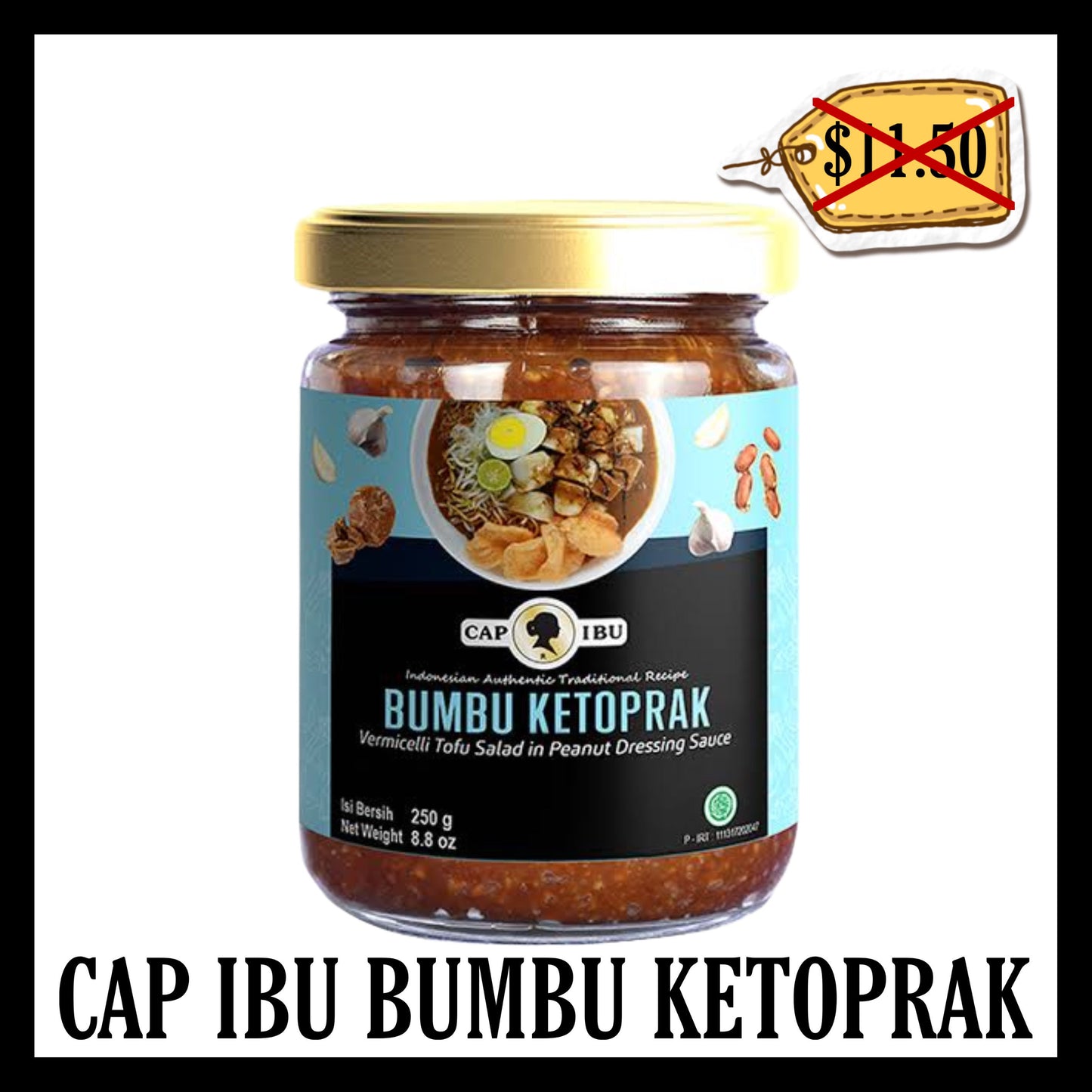 (BLACK FRIDAY SALE 30% OFF) Cap Ibu Bumbu Ketoprak (BBD 01 JAN 2026)