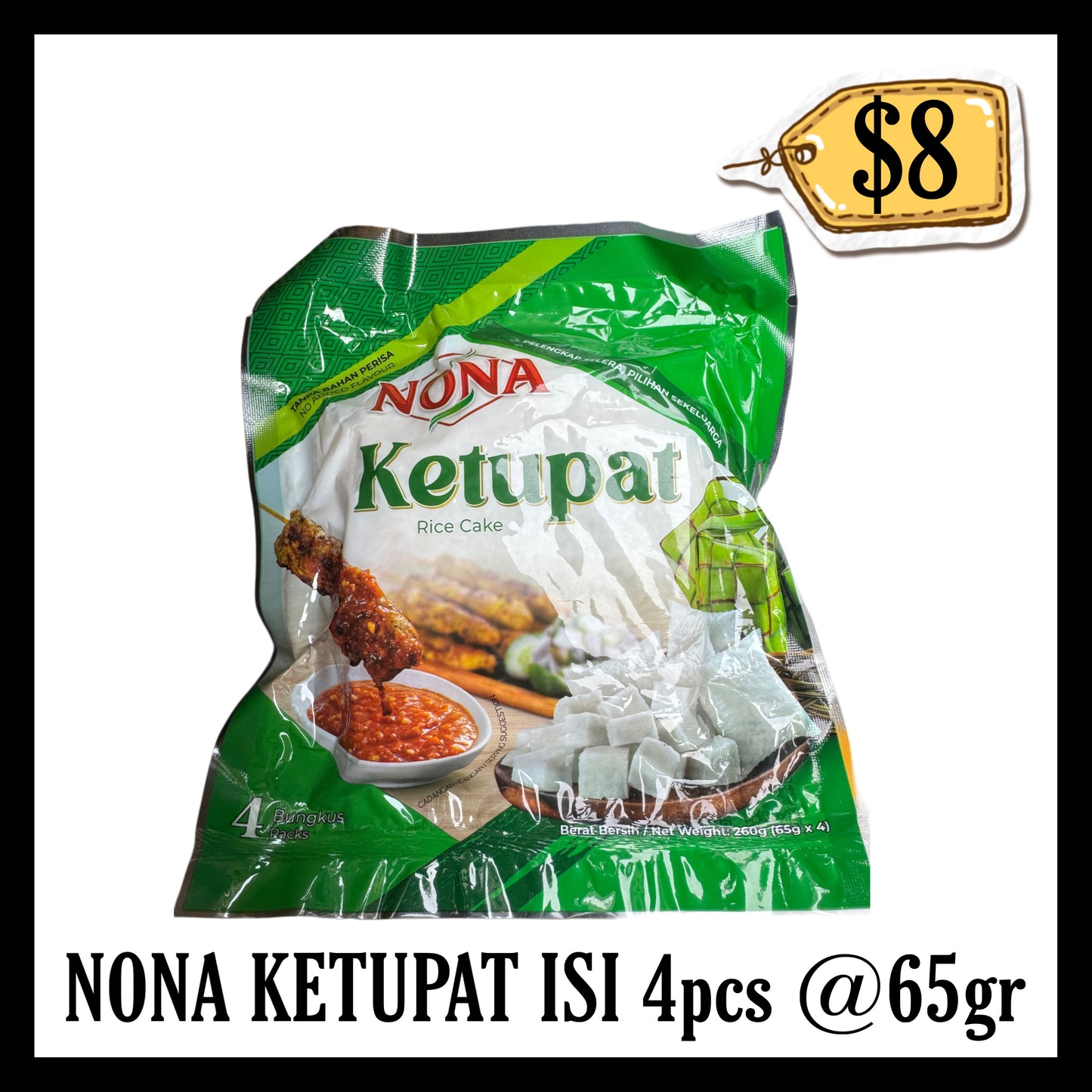 Nona Ketupat isi 4pcs @65gr (BBD 28 OCT 2027)