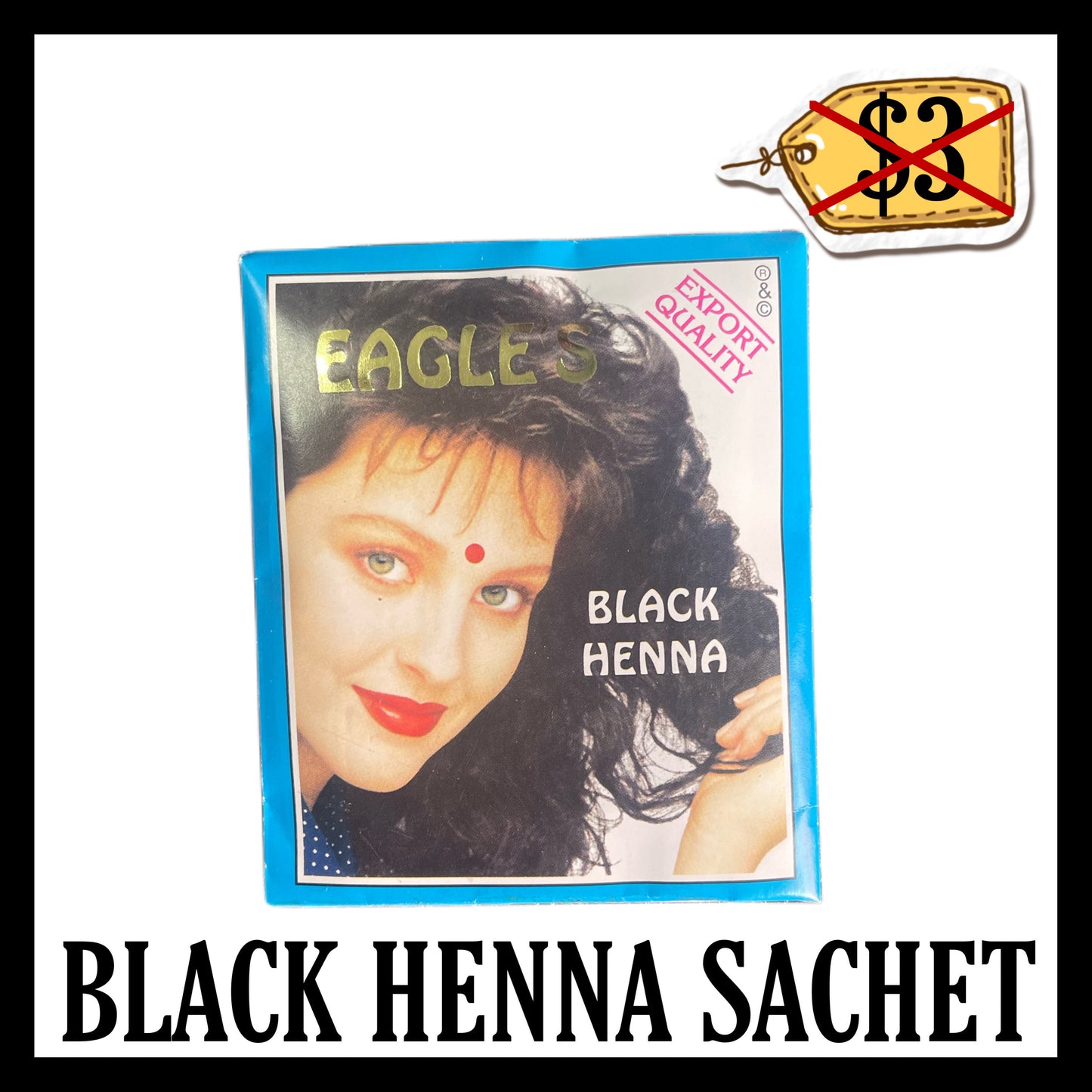 (BLACK FRIDAY SALE 30% OFF) Eagle Henna Sachet Cat Rambut - Black (BBD END FEB 2026)