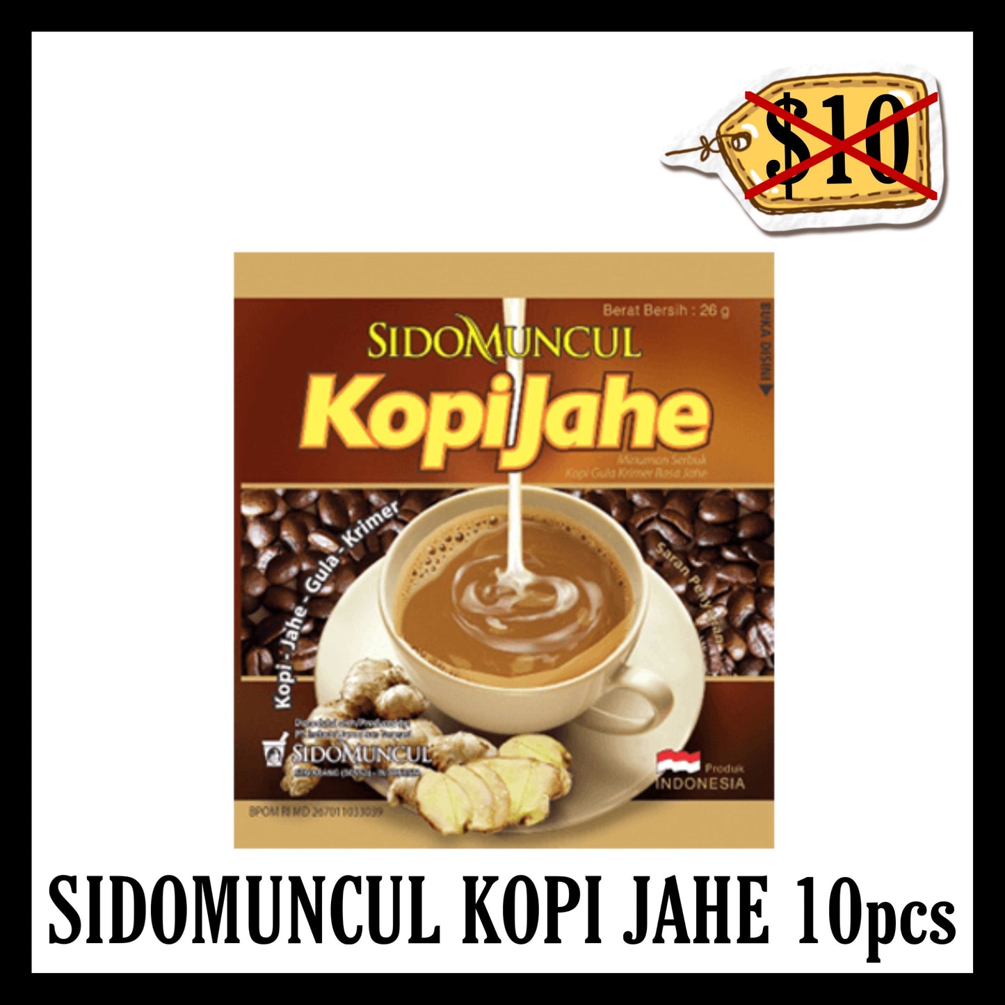 (BLACK FRIDAY SALE 30% OFF) Sidomuncul Kopi Jahe 10pcs (BBD END FEB 2026)