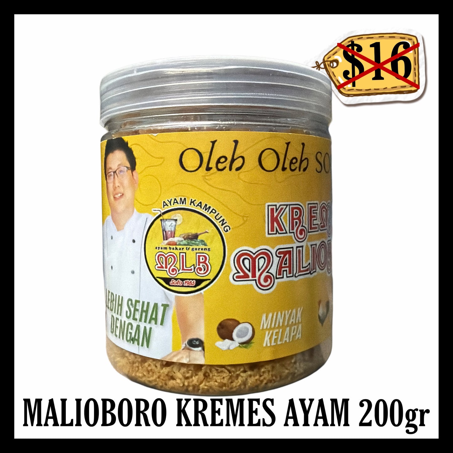 (BLACK FRIDAY SALE 30% OFF) Malioboro Kremes Ayam Toples 200gr (BBD 28 FEB 2026)