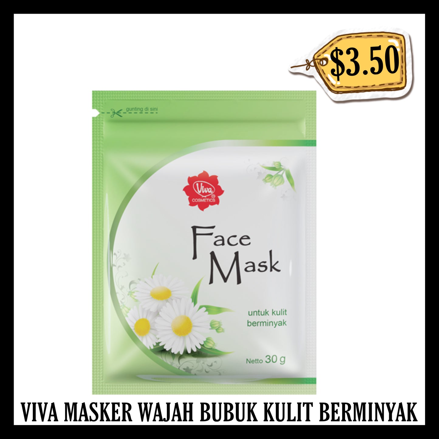 Viva Masker Wajah Bubuk Kulit Berminyak
