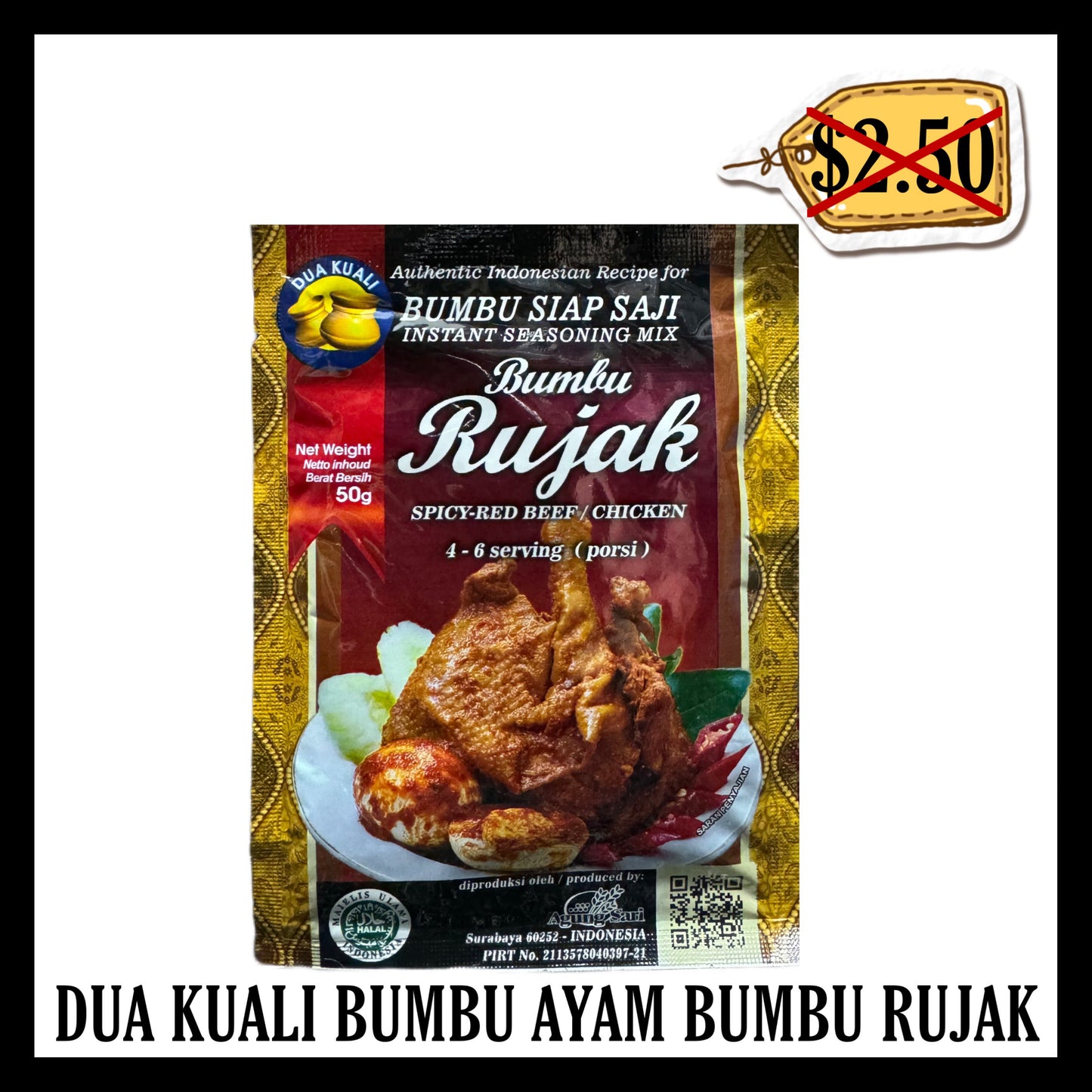 (BLACK FRIDAY SALE 30% OFF) Dua Kuali Bumbu Ayam Bumbu Rujak (BBD 05 JAN 2026)