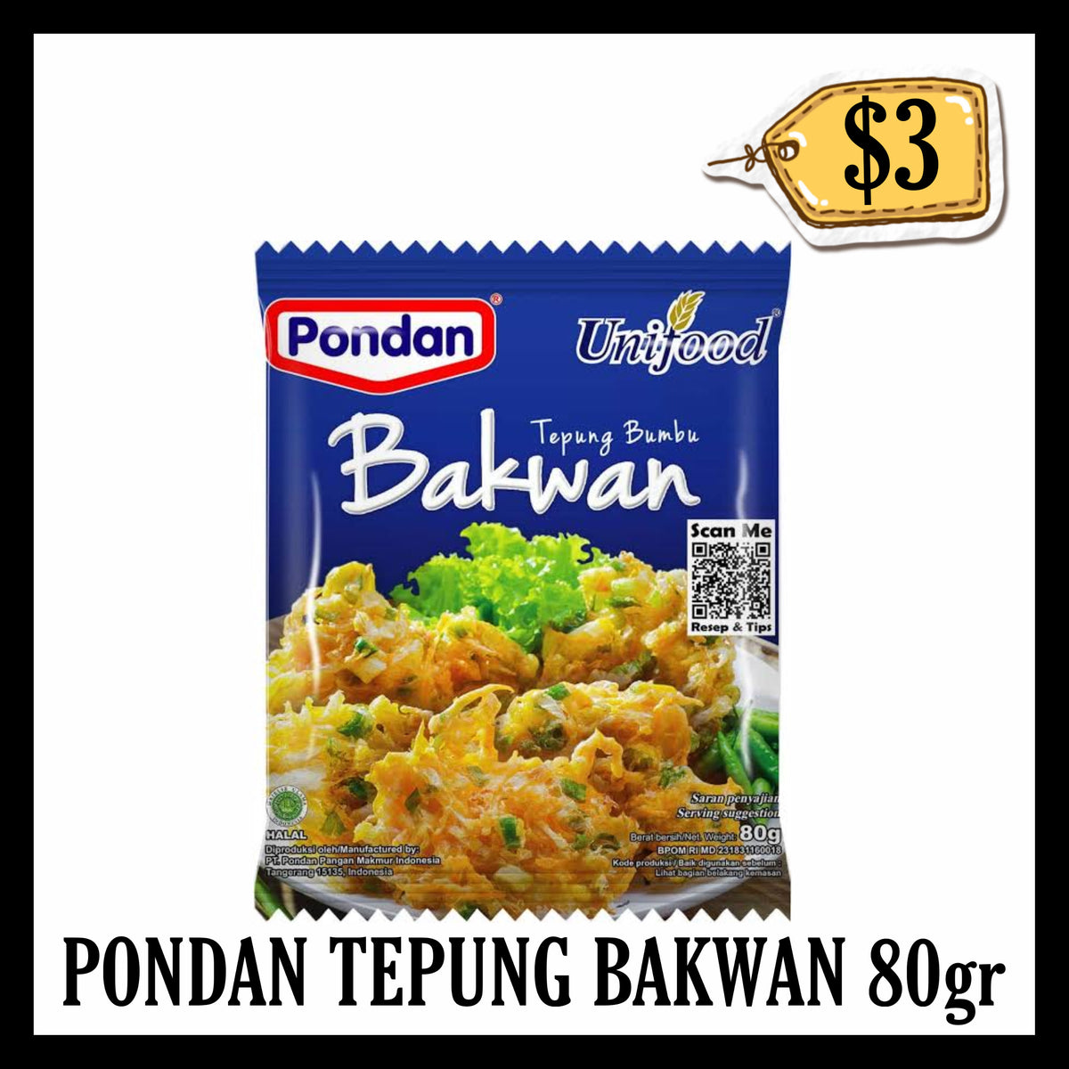 Pondan Tepung Bakwan 80gr (BBD 06 APR 2028)
