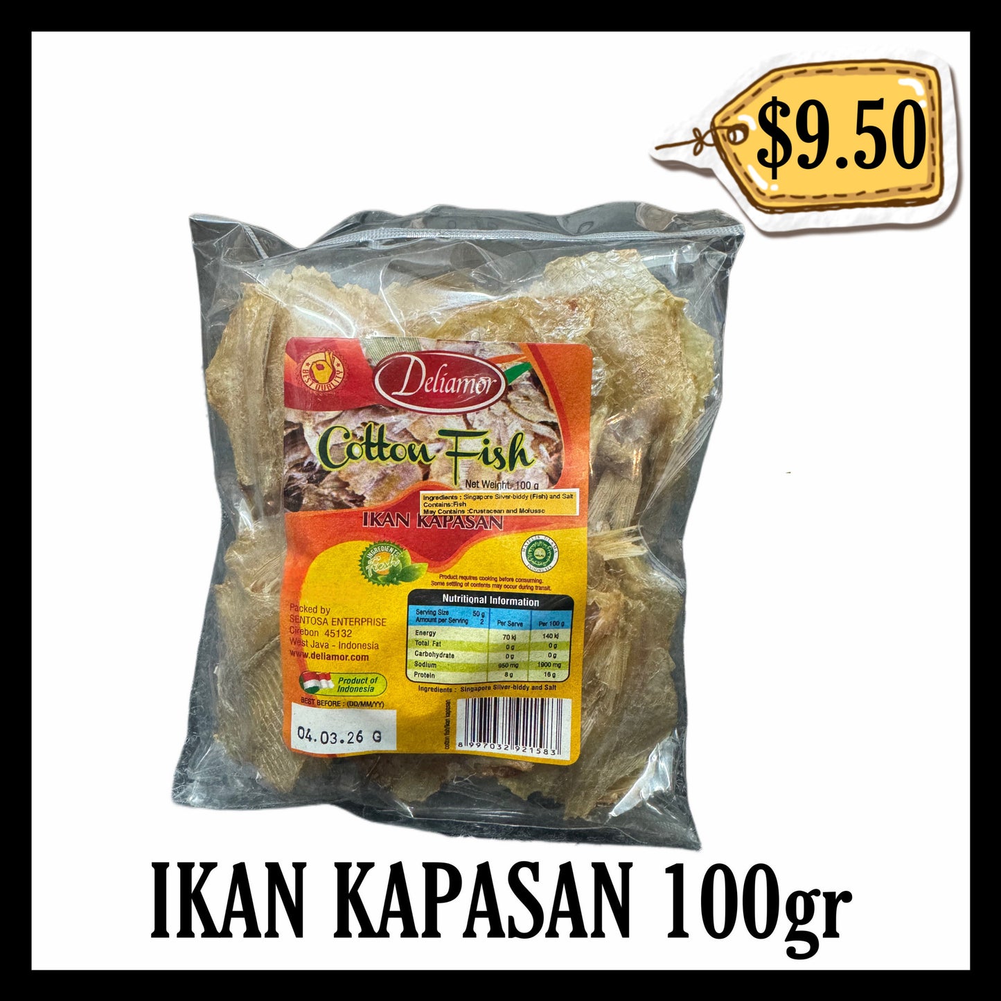Deliamor Ikan Kapasan 100gr (BBD 25 SEP 2026)