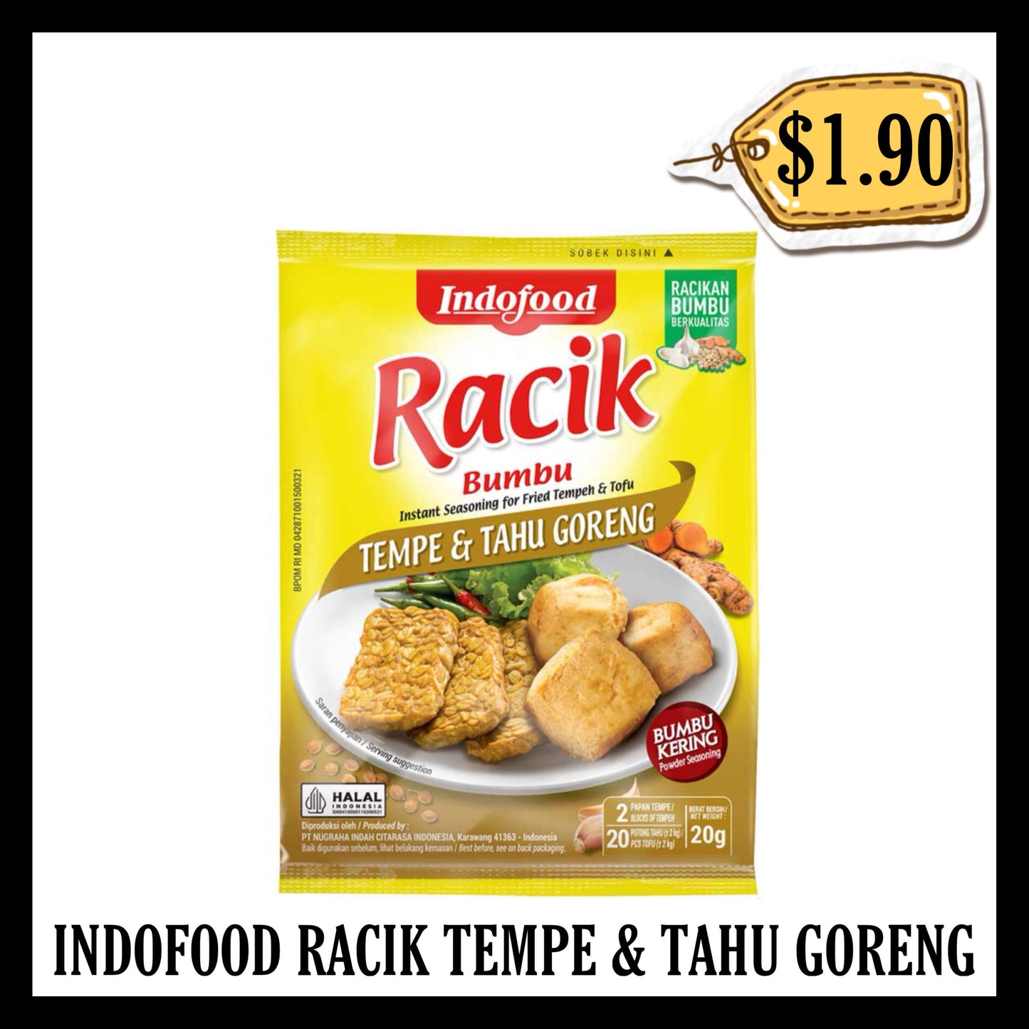 Indofood Racik Bumbu Tempe & Tahu Goreng (BBD 08 MAR 2027)