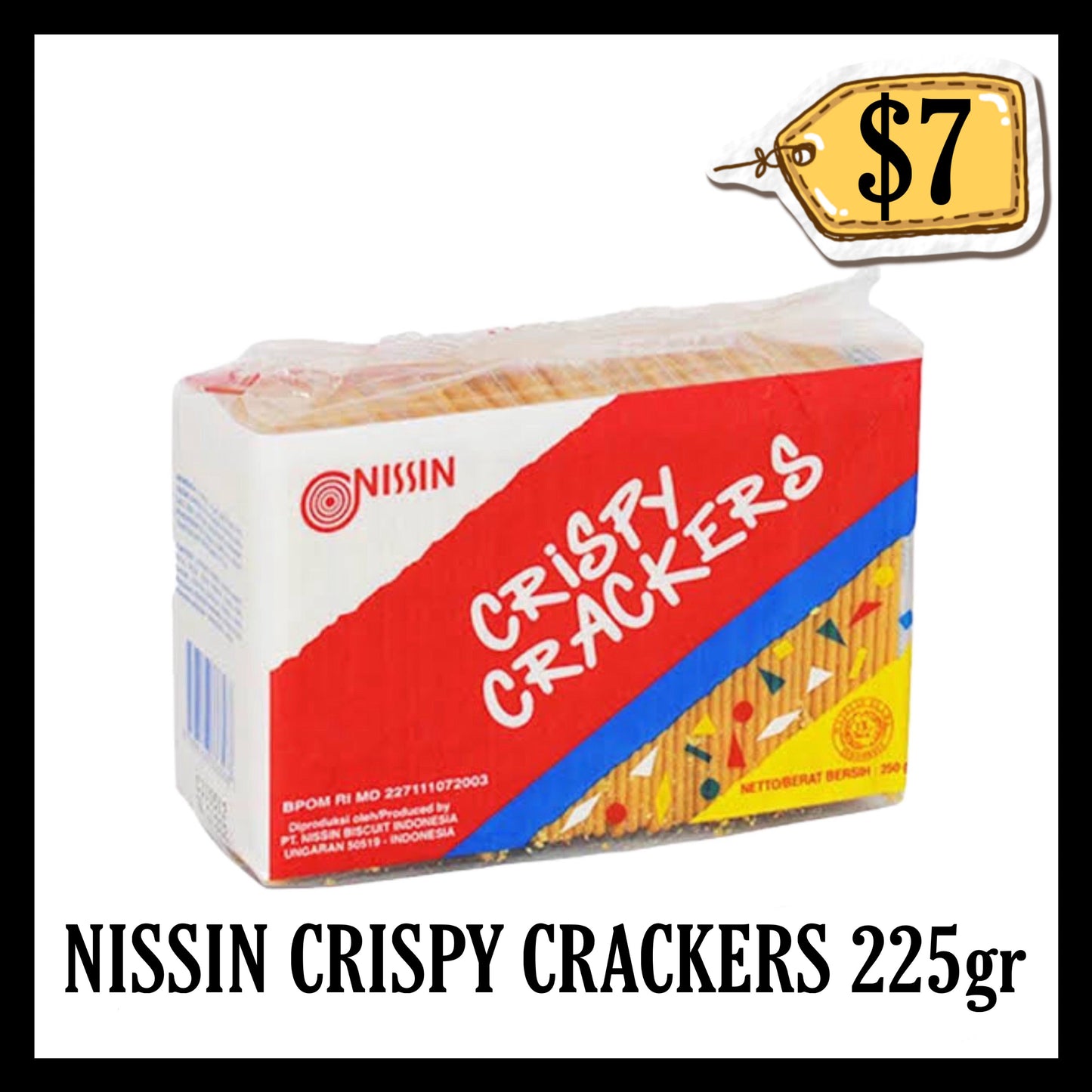 Nissin Crispy Crackers 225gr (BB 02 MAY 2026)